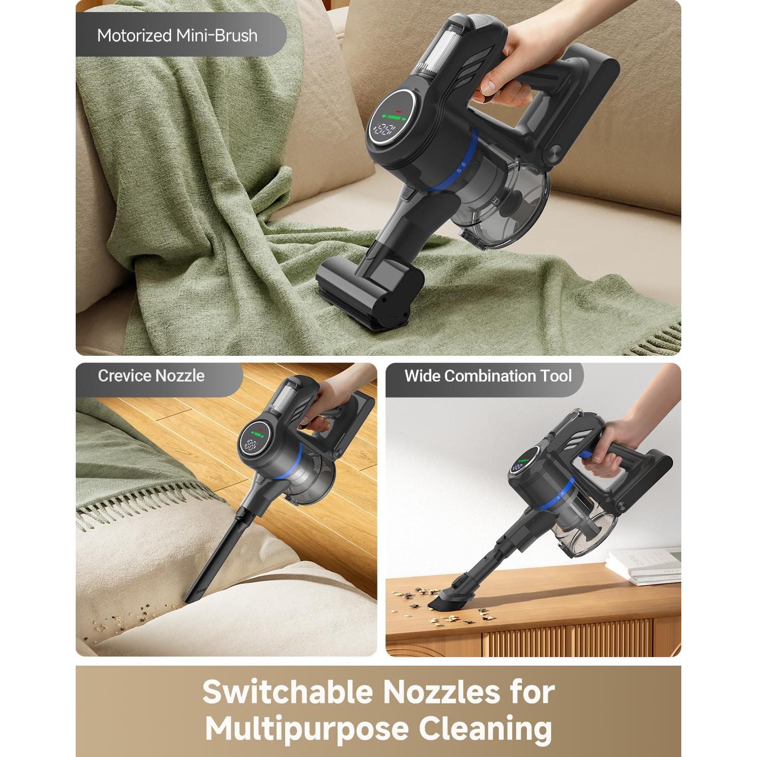 Aspiradora Inalámbrica MOVA J30, 450W, 60 Min, 4 en 1