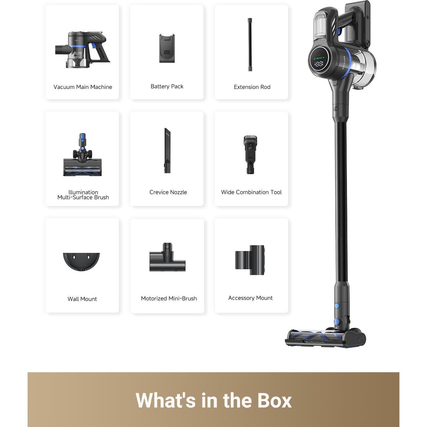 Aspiradora Inalámbrica MOVA J30, 450W, 60 Min, 4 en 1