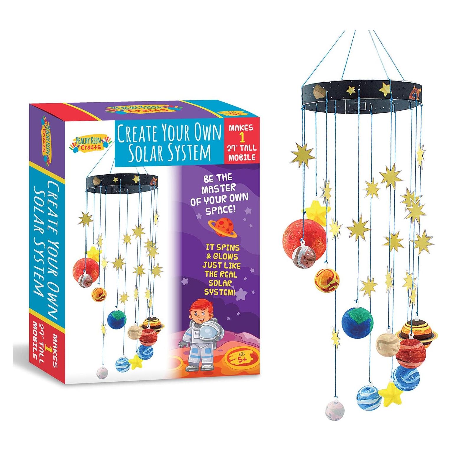 Kit de Sistema Solar 3D Peachy Keen Crafts - 9 Planetas y Sol
