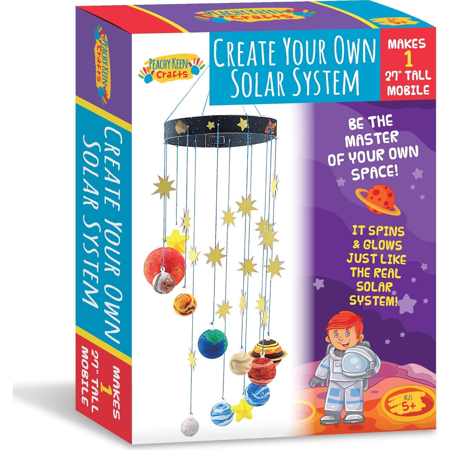 Kit de Sistema Solar 3D Peachy Keen Crafts - 9 Planetas y Sol