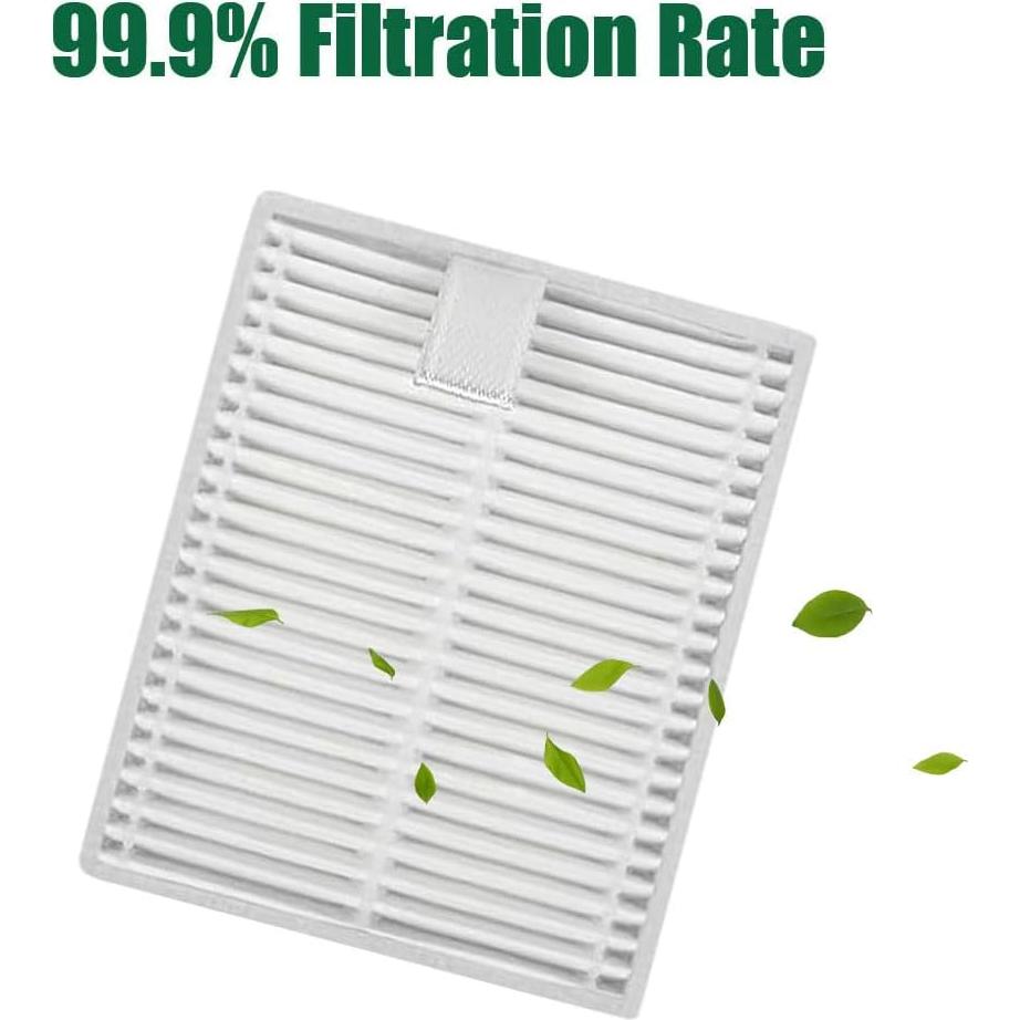 Accesorios Chrostion para iRobot Roomba Combo Essential Y0110 Y0112 Y0140 Q0120 - 1 Cepillo Rodante + 4 Filtros HEPA + 4 Cepillos Laterales + 4 Paños de Mopa