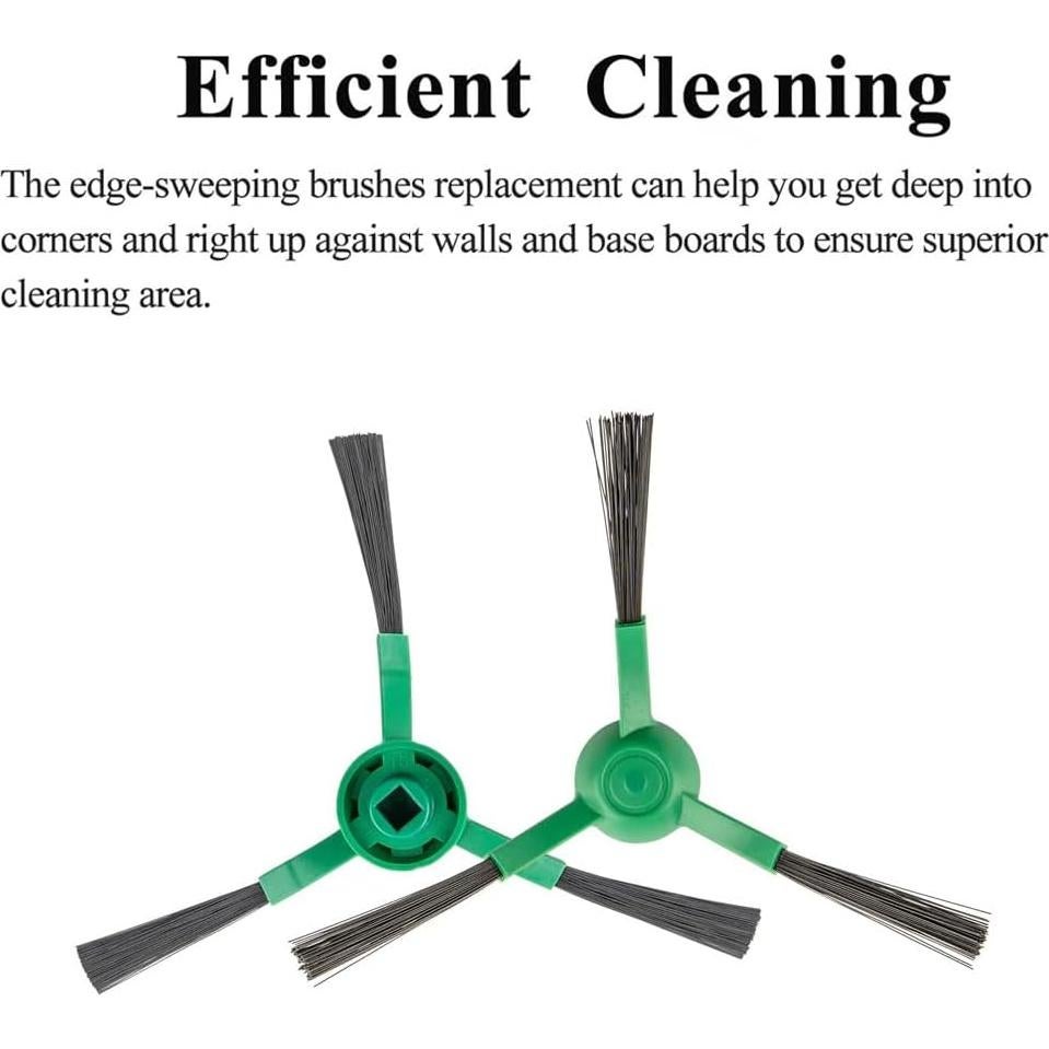 Accesorios Chrostion para iRobot Roomba Combo Essential Y0110 Y0112 Y0140 Q0120 - 1 Cepillo Rodante + 4 Filtros HEPA + 4 Cepillos Laterales + 4 Paños de Mopa