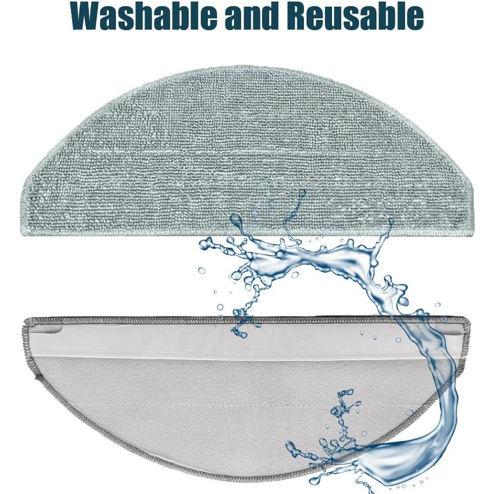 Accesorios Chrostion para iRobot Roomba Combo Essential Y0110 Y0112 Y0140 Q0120 - 1 Cepillo Rodante + 4 Filtros HEPA + 4 Cepillos Laterales + 4 Paños de Mopa