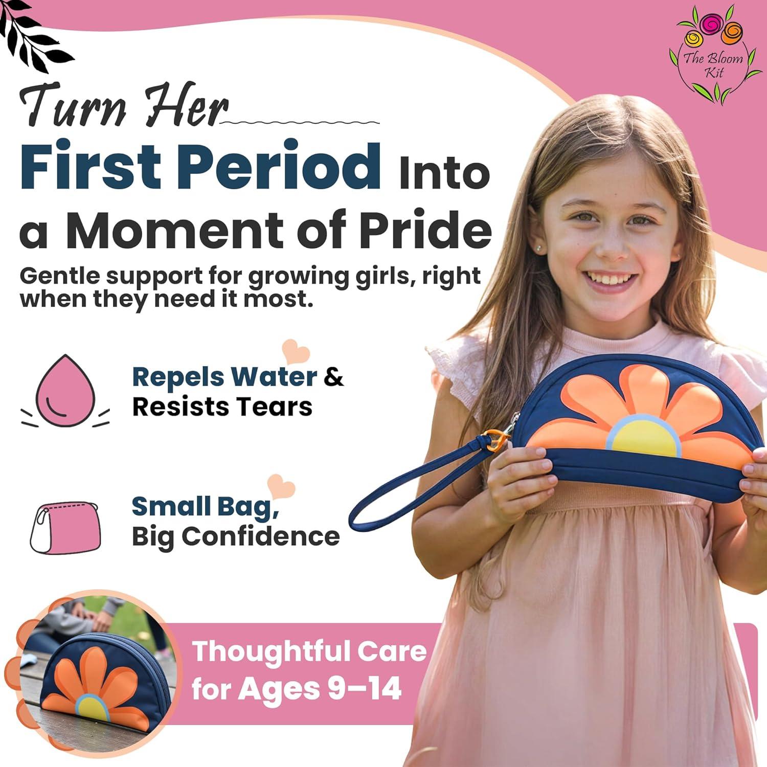 Kit de Primer Período The Bloom para Niñas 9-14 Años - 16 Piezas