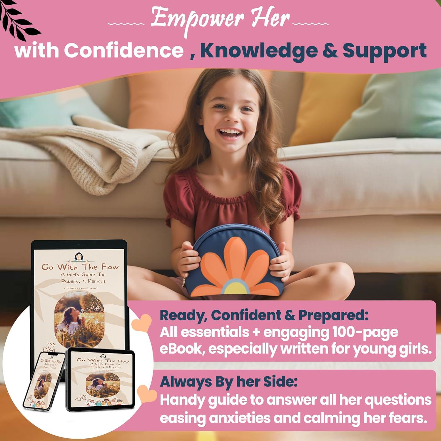 Kit de Primer Período The Bloom para Niñas 9-14 Años - 16 Piezas