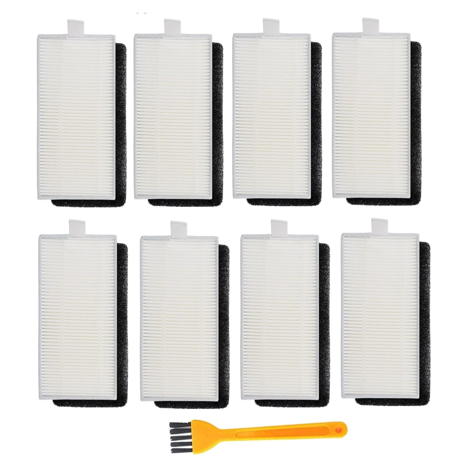 Filtros HEPA Sytalin para Aspiradoras Robot Ecovacs Deebot - Paquete de 8