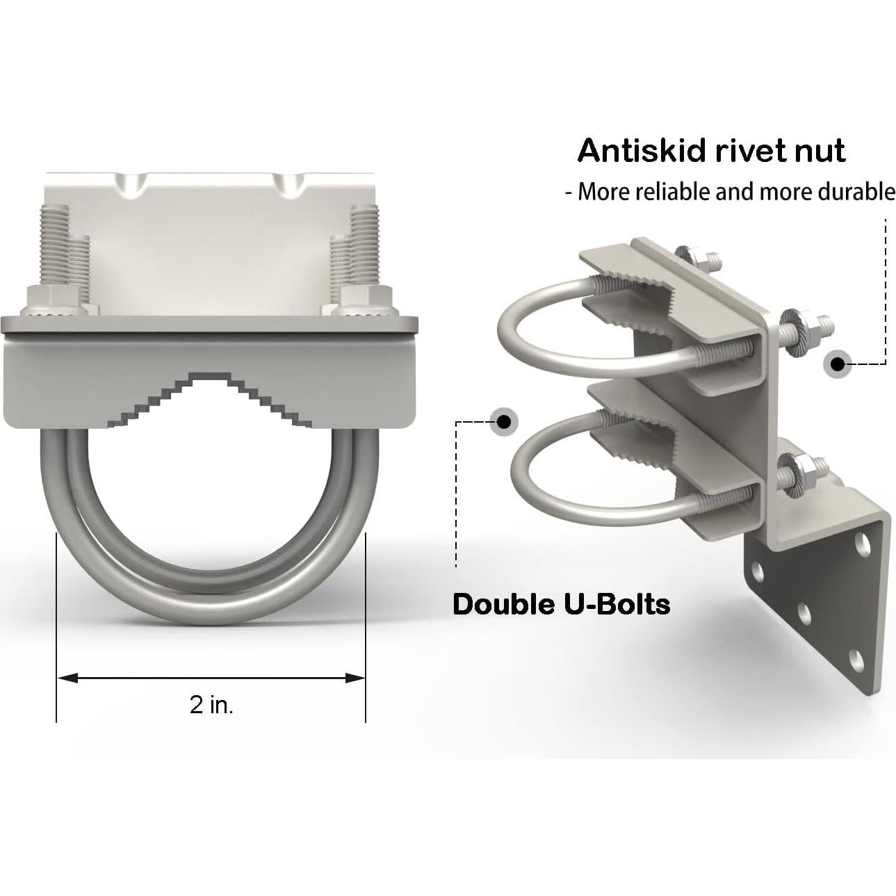 Soporte de Montaje en Poste IMBESEL para Antenas Exteriores 40 cm