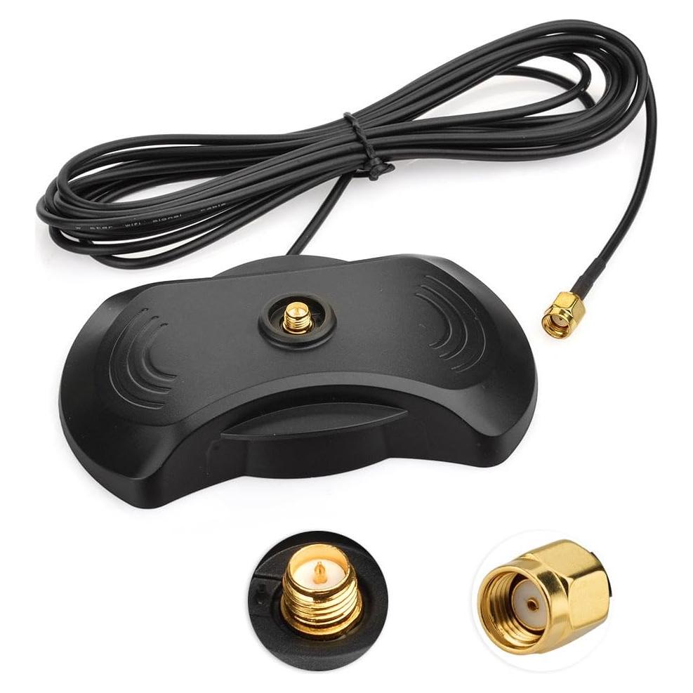Base de Antena Wi-Fi Superbat RP-SMA con Cable 3.05m y 2 Imán