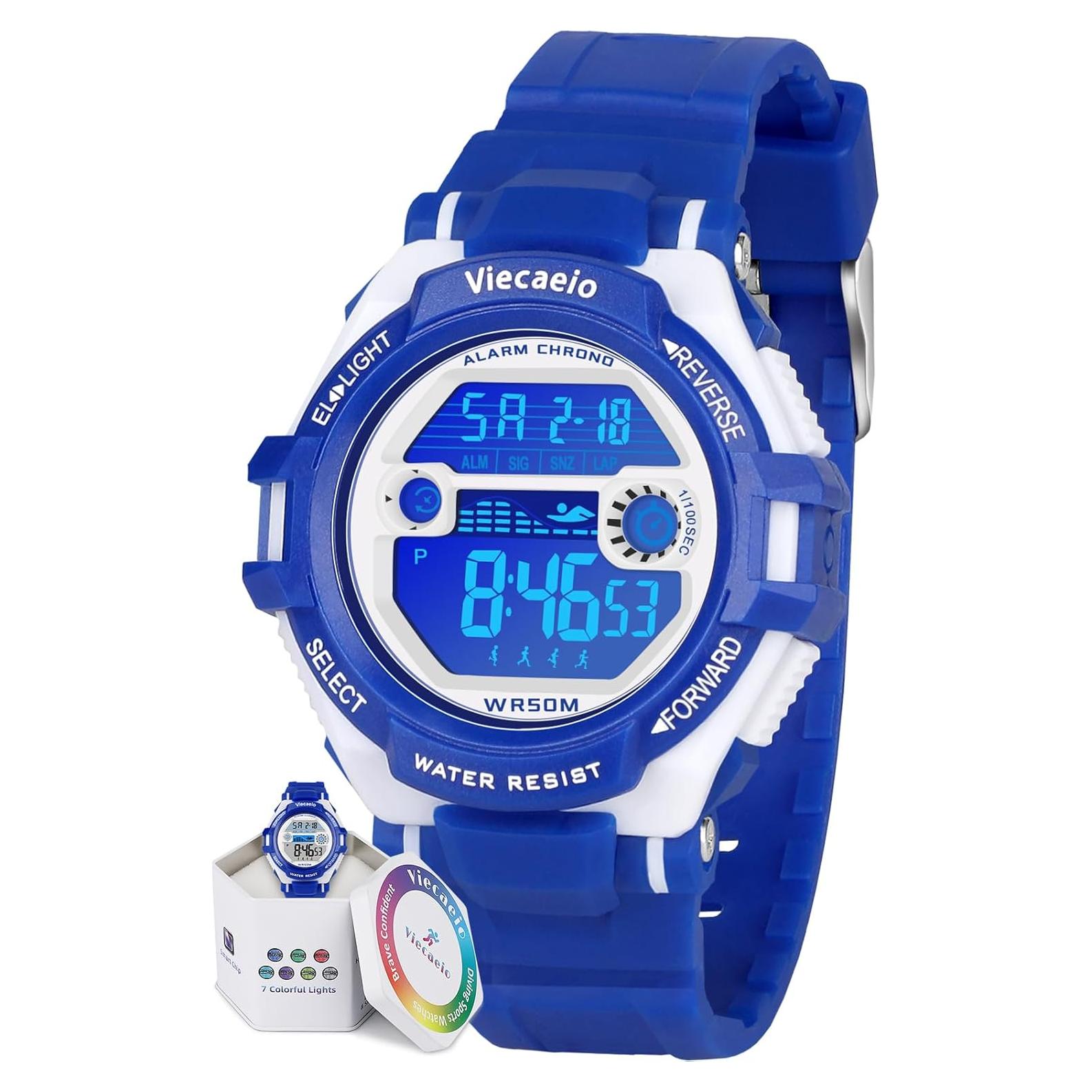 Reloj Digital Deportivo Viecaeio para Niños 5-17 Años