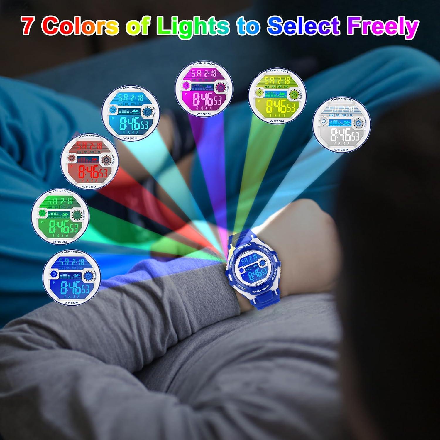 Reloj Digital Deportivo Viecaeio para Niños 5-17 Años