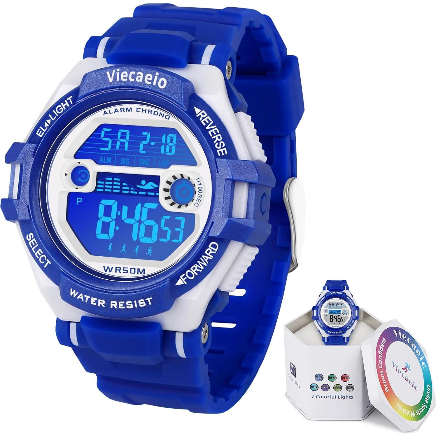 Reloj Digital Deportivo Viecaeio para Niños 5-17 Años