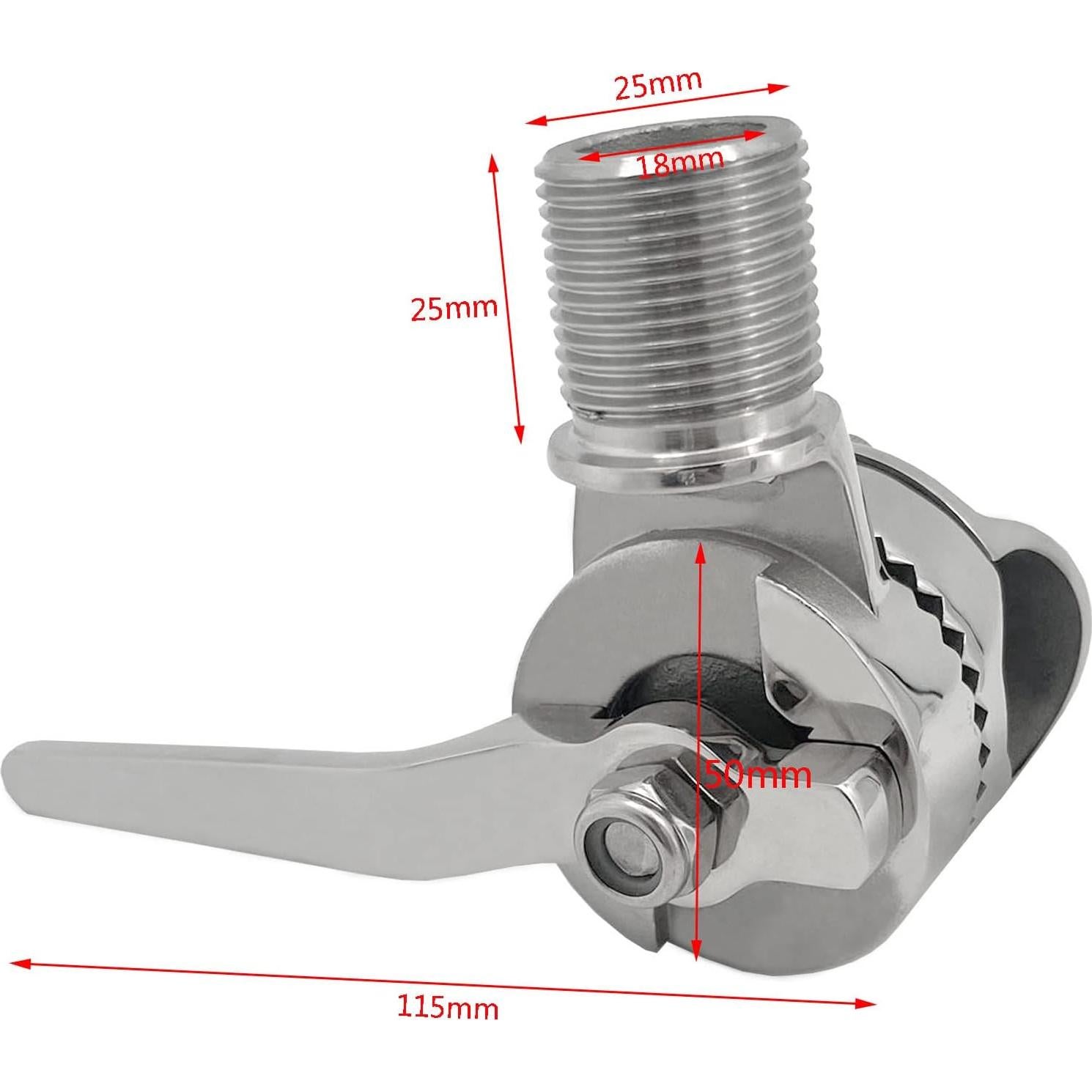 Soporte de Antena VHF JT-HLM de Acero Inoxidable 25mm