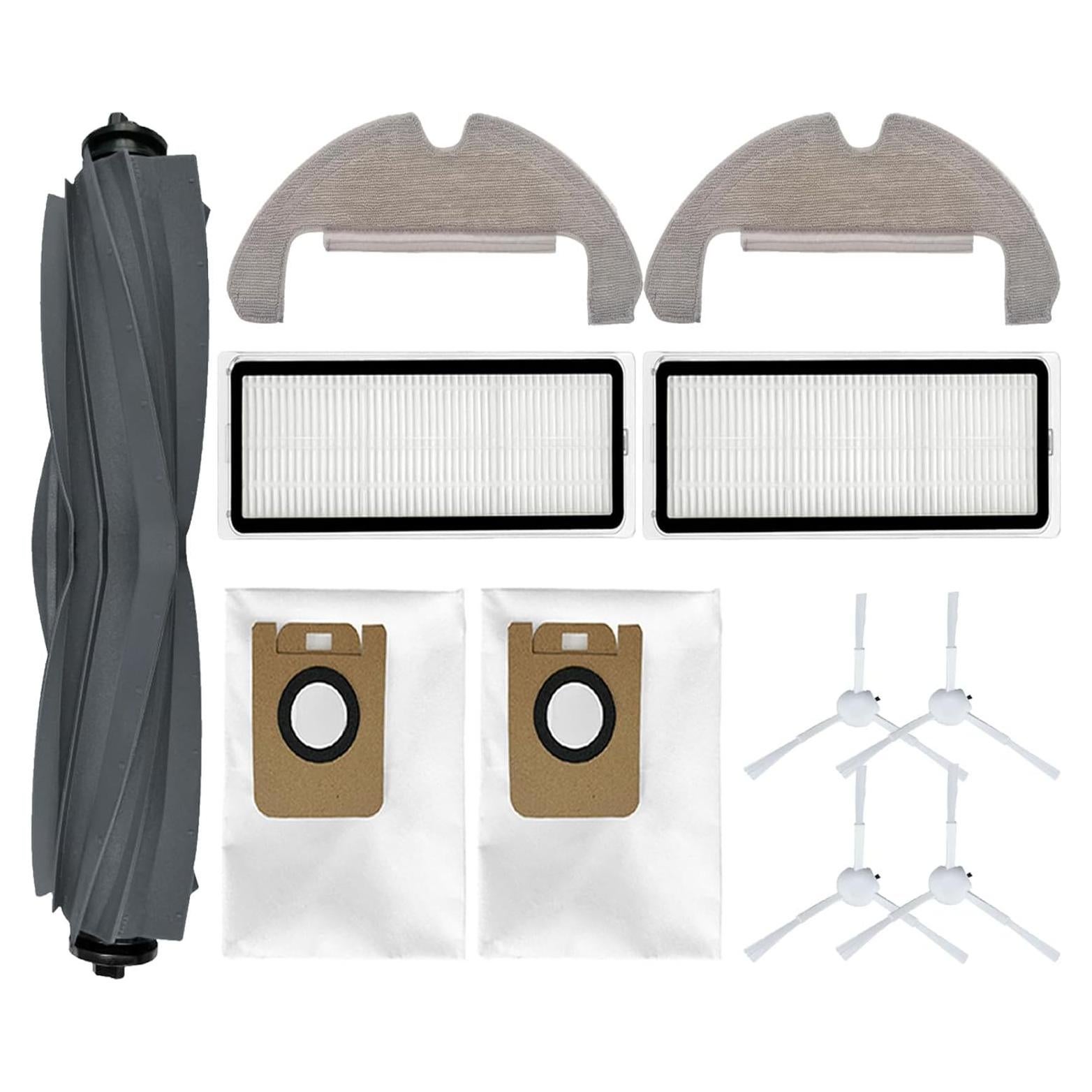 Kit de Repuestos para Aspiradora Robot Dreame D10s Plus - 1 Cepillo Principal, 4 Laterales, 2 Filtros HEPA, 2 Paños de Mopa