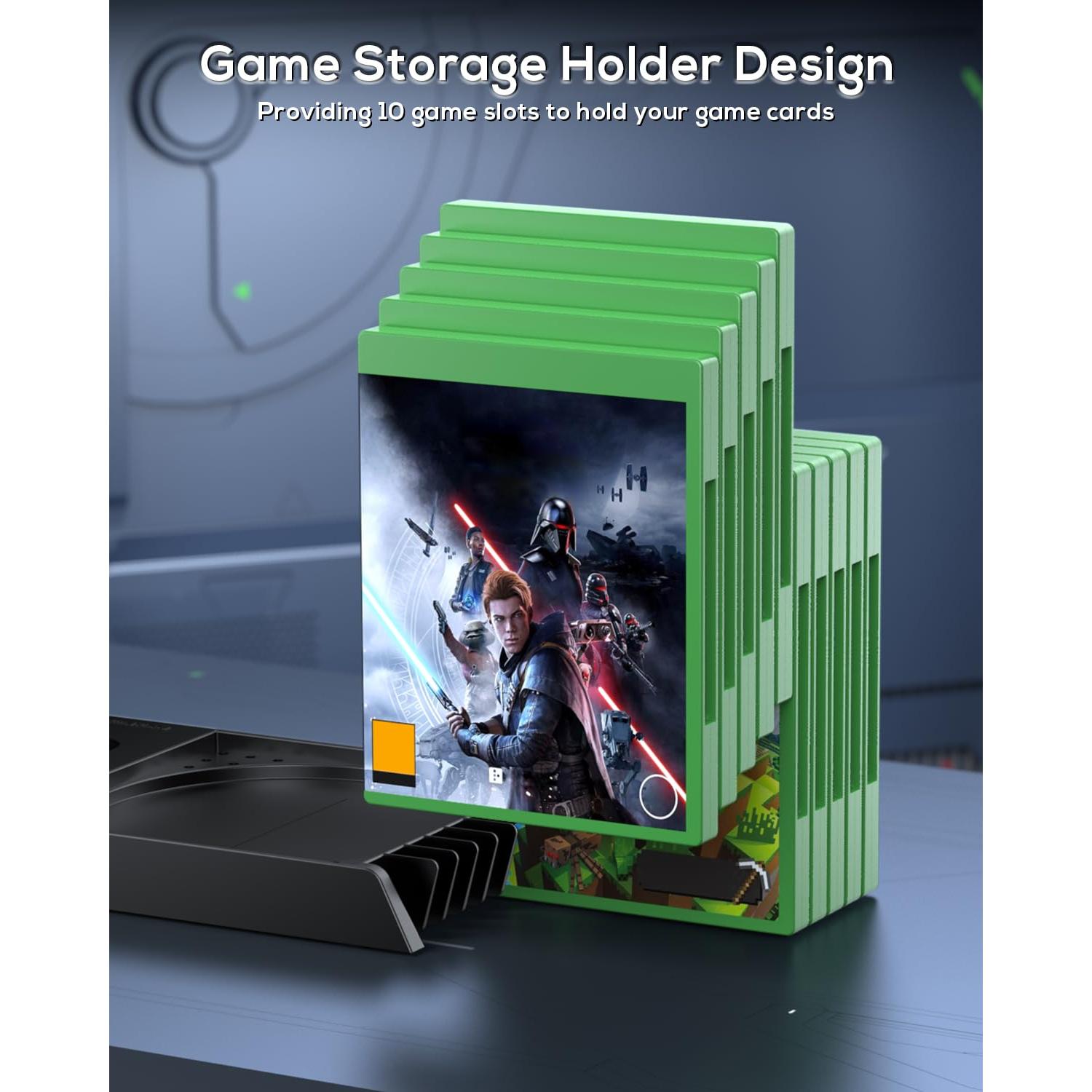 MENEEA Soporte y Ventilador para Xbox Series X con Carga Doble