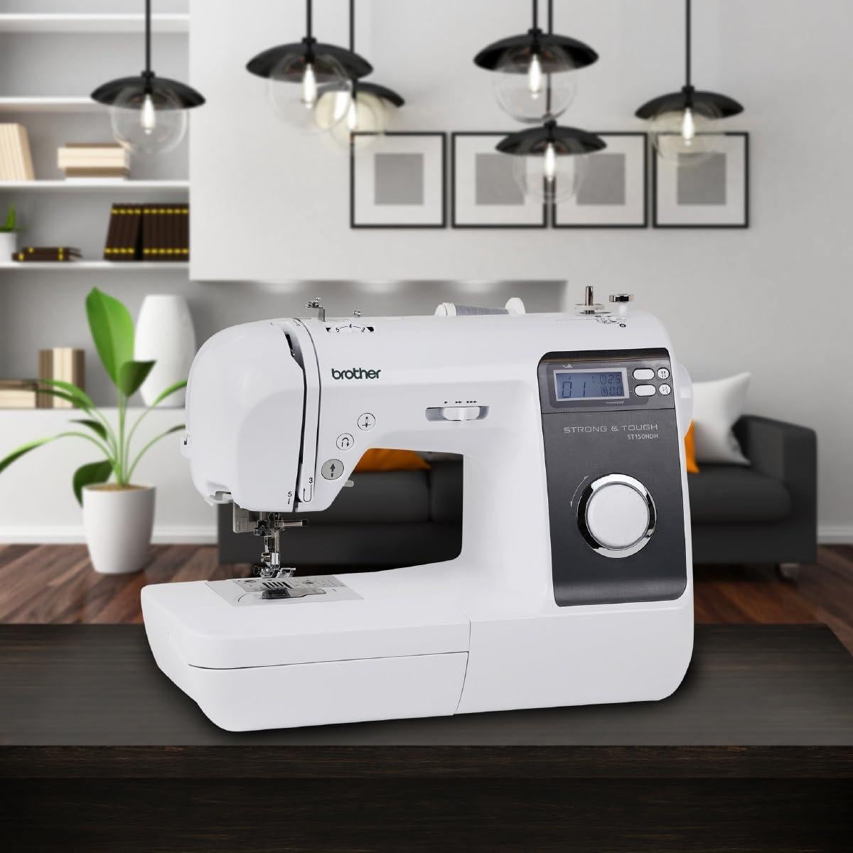 ST150HDH Sewing Machine, Strong & Tough, 50 Built-in Stitches, LCD Display, 9 Included Feet