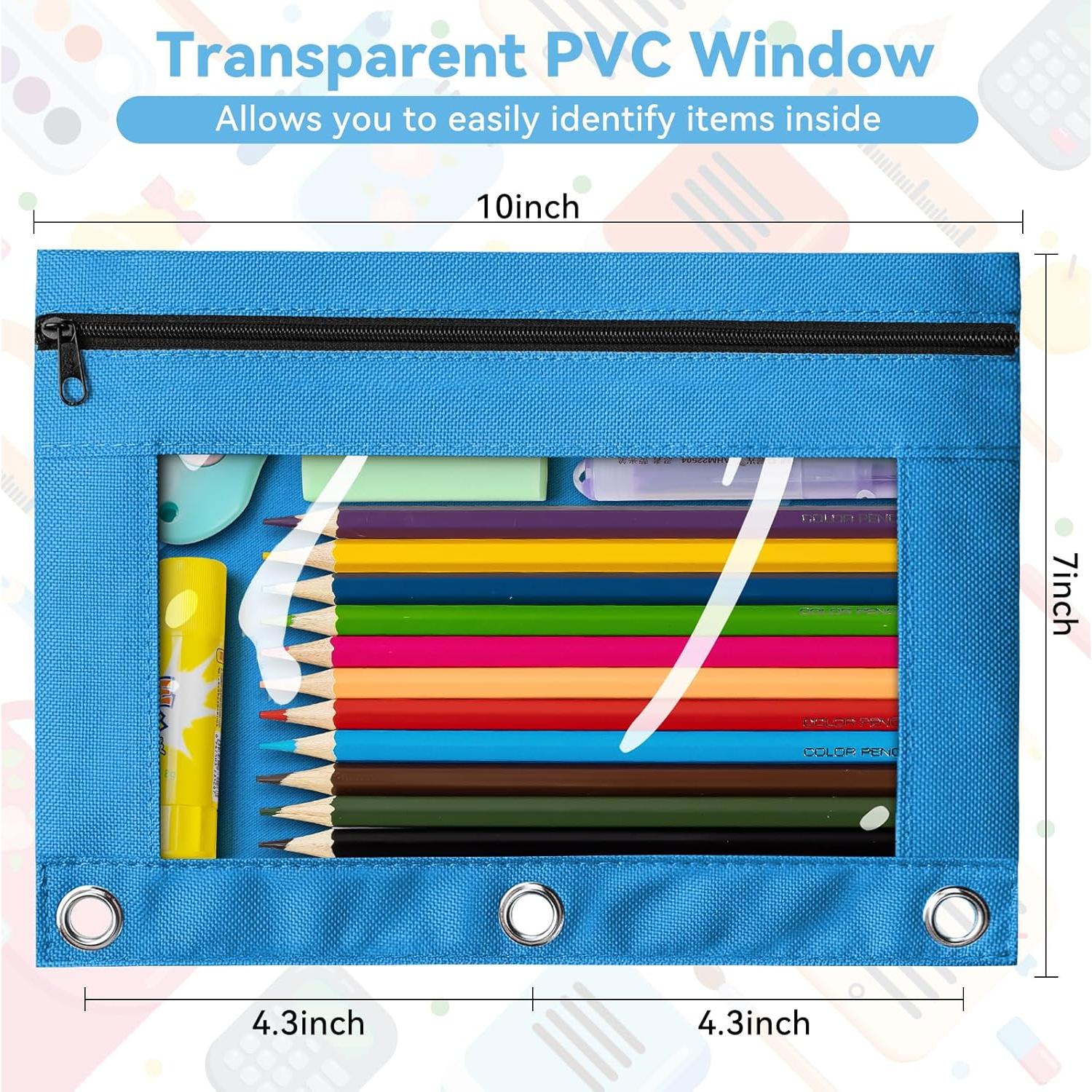 Estuche de Lápices V-Opitos 6 Piezas con Cremallera y Ventana