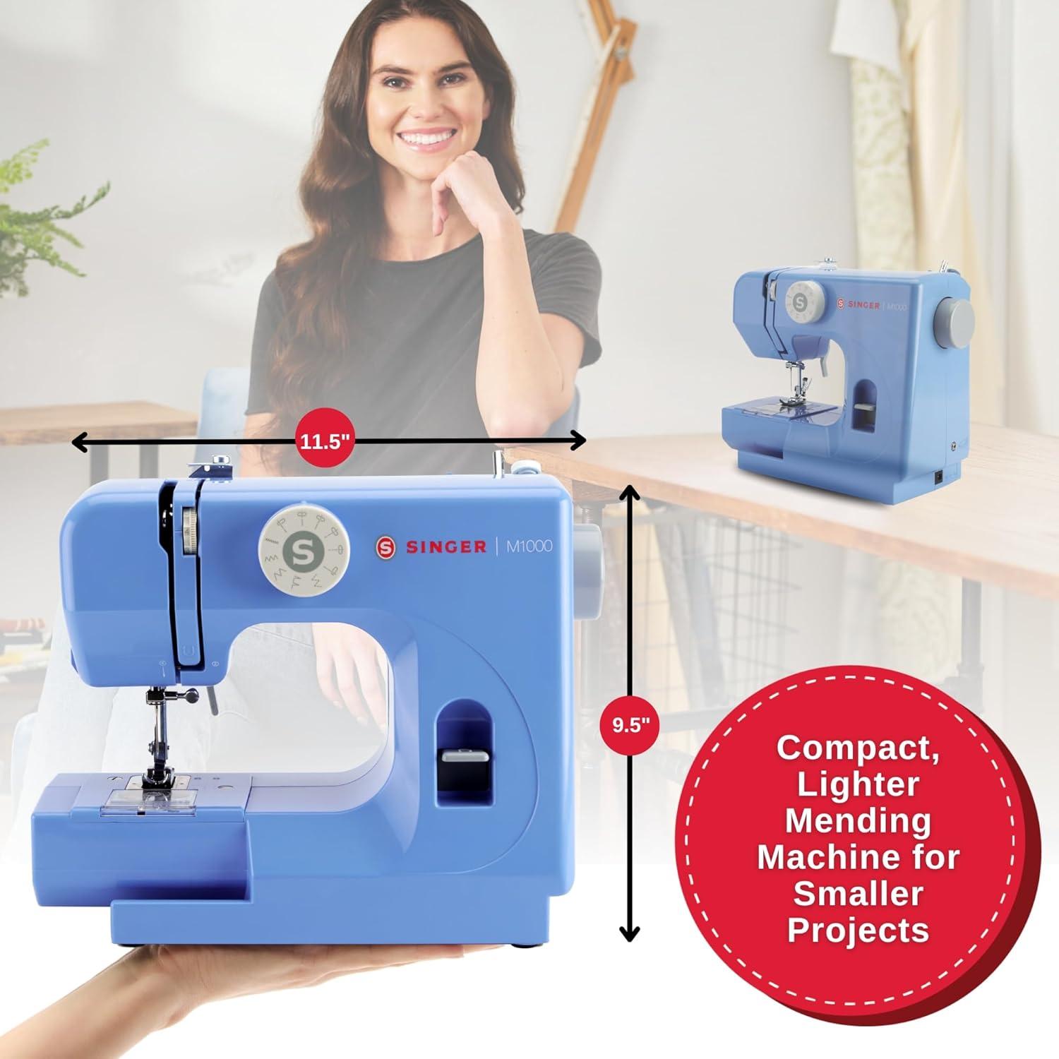 Máquina de Remendar SINGER M1000 - Compacta y Ligera, 32 Puntadas