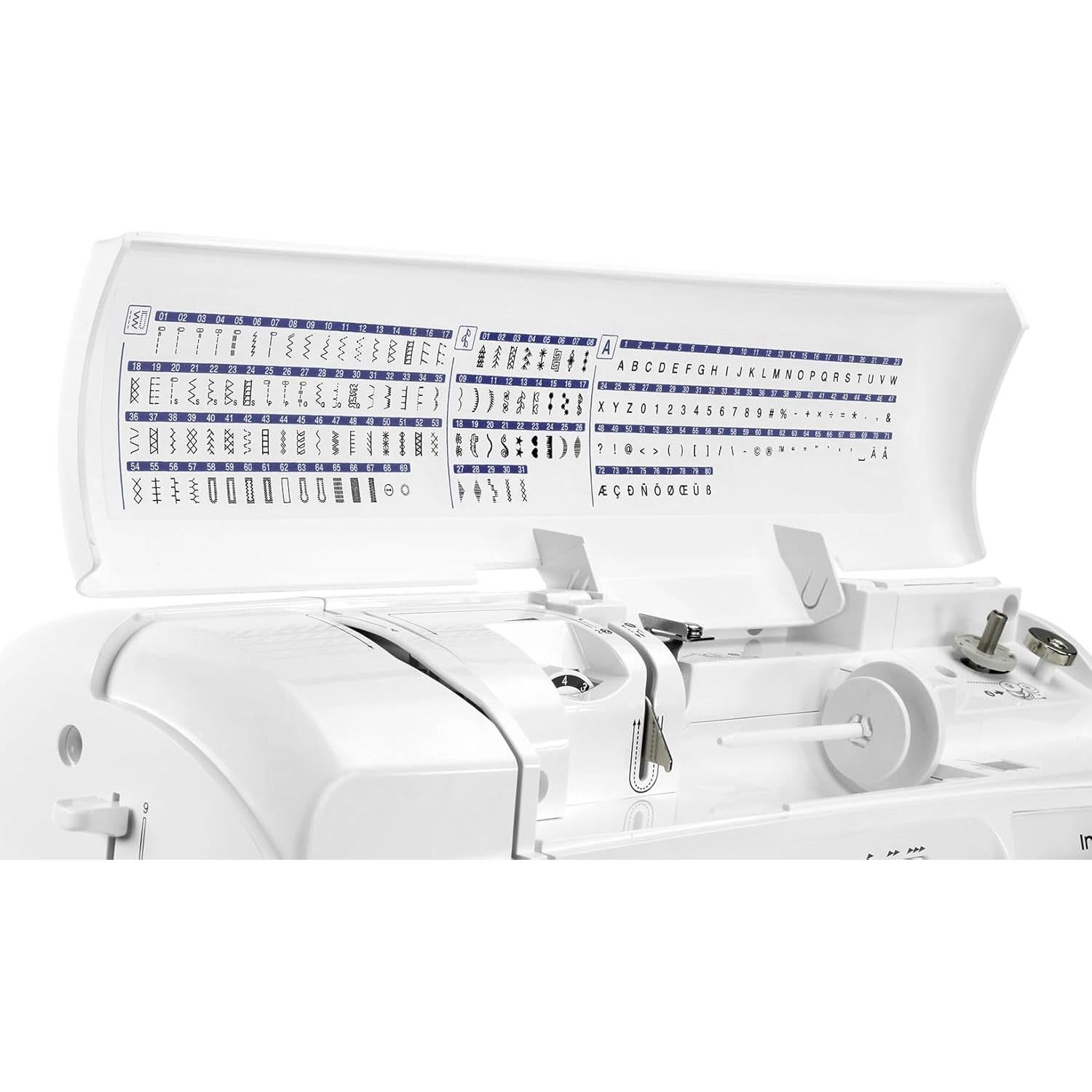 Innov-ís Pacesetter PS500 Computerized Sewing Machine Bundle - Includes Brother 5 Sewing Foot Embellishment Pack + Mr. Vac & Mrs. Sew - Ready, Set, Sew Video
