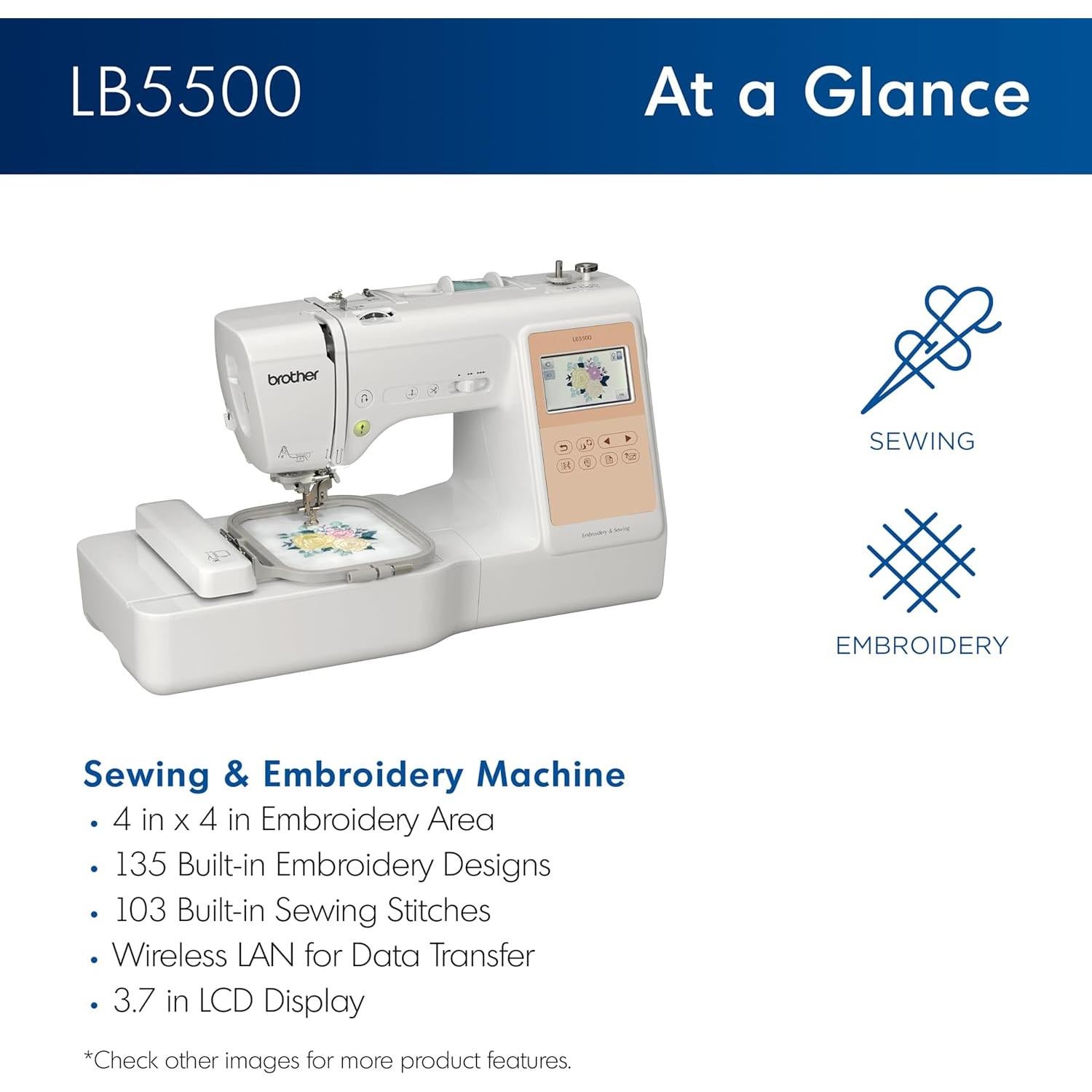Máquina de Coser y Bordar Brother LB5500 2 en 1 11.7 kg