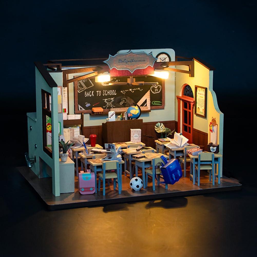 Kit Casa de Muñecas Miniatura DIY TOPBSFARNY 21.8x16.8 cm