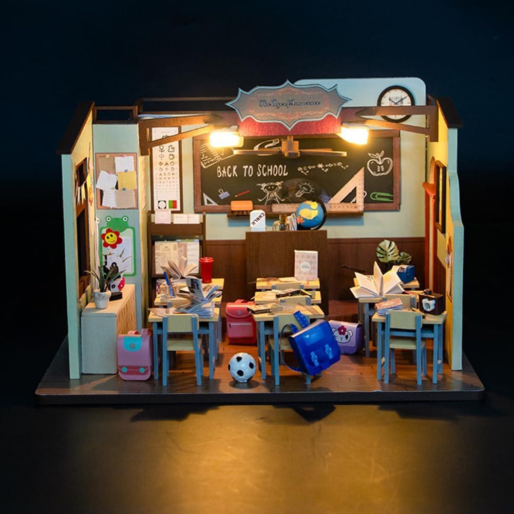 Kit Casa de Muñecas Miniatura DIY TOPBSFARNY 21.8x16.8 cm