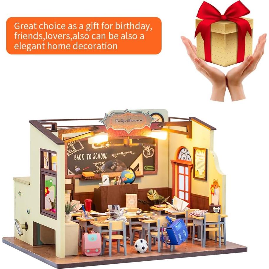 Kit Casa de Muñecas Miniatura DIY TOPBSFARNY 21.8x16.8 cm