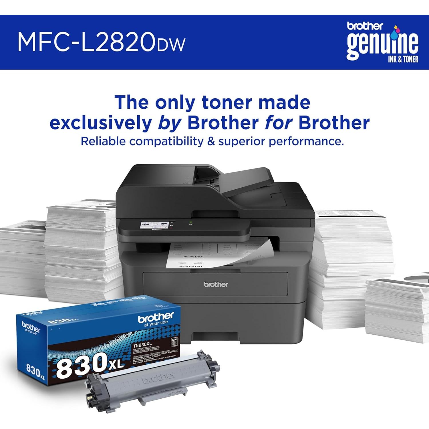 Impresora Láser Monocromática Brother MFC-L2820DW 4-en-1
