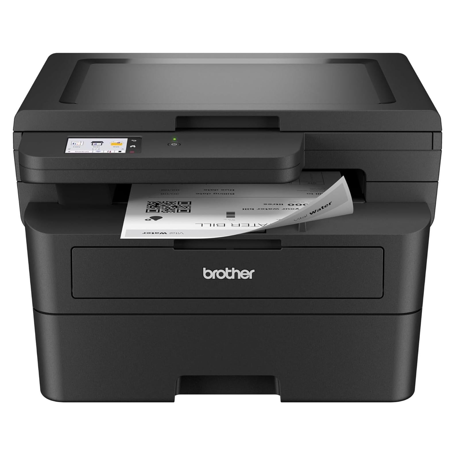 Brother HL-L2480DW Wireless Compact Monochrome Multi-Function Laser Printer with Copy and Scan, Duplex, Mobile, Black & White | Includes Refresh Subscription Trial(1), Works with Alexa