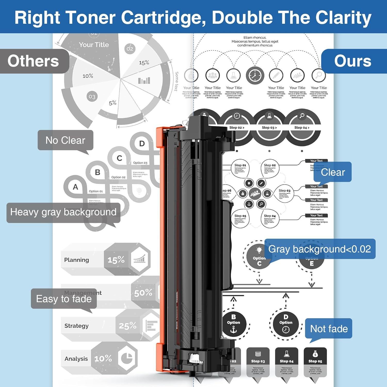 Compatible TN830XL Toner Replacement for Brother TN830XL TN830 XL Toner use with HL-L2460DW HL-L2405W HL-L2480DW HL-L2400D MFC-L2820DW MFC-L2820DW XL DCP-L2640DW Printer (2 Pack Black)