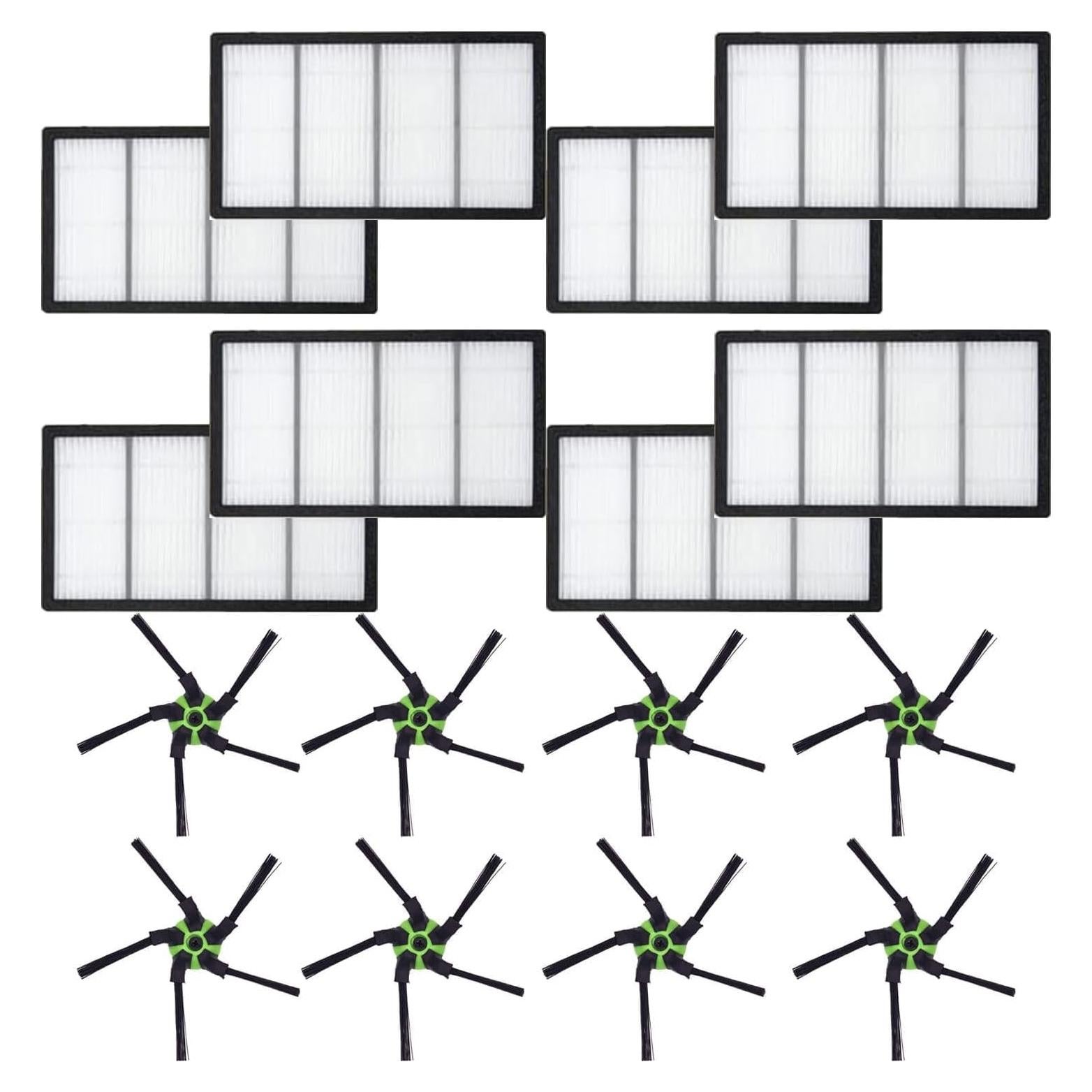 Kit de Repuestos para Aspiradora Robótica Roomba s9/s9+ LOTIN - 8 Cepillos y 8 Filtros