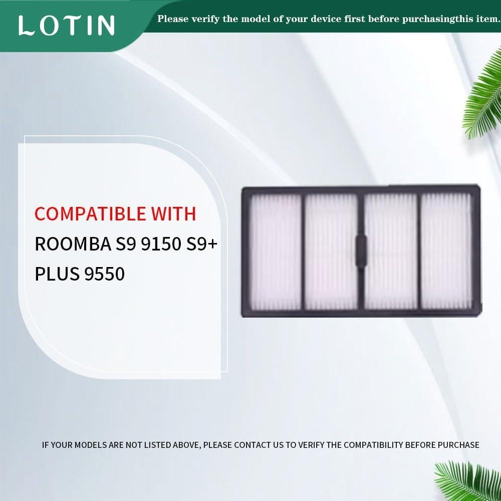 Kit de Repuestos para Aspiradora Robótica Roomba s9/s9+ LOTIN - 8 Cepillos y 8 Filtros