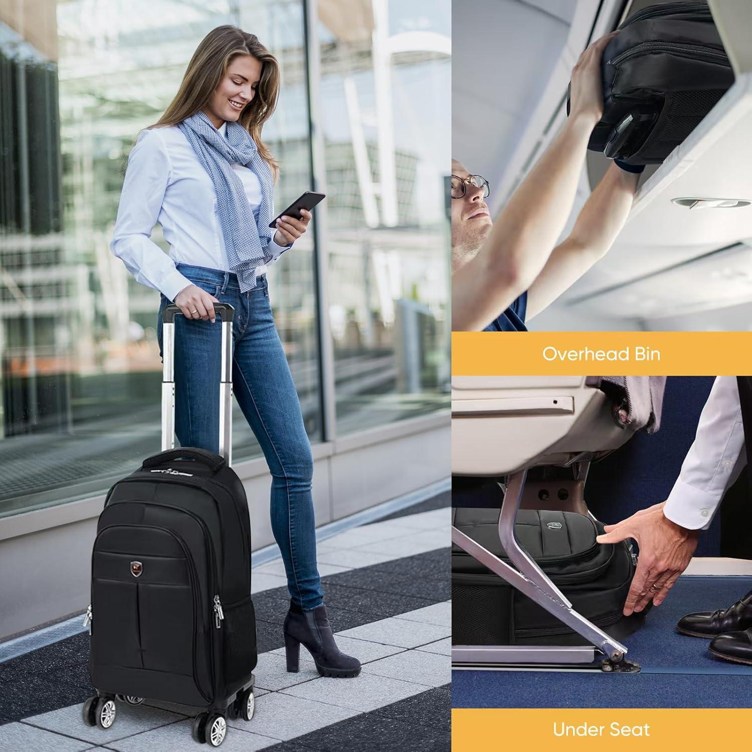 Mochila Rodante Diwolor 35L para Laptop 15.6" 4 Ruedas