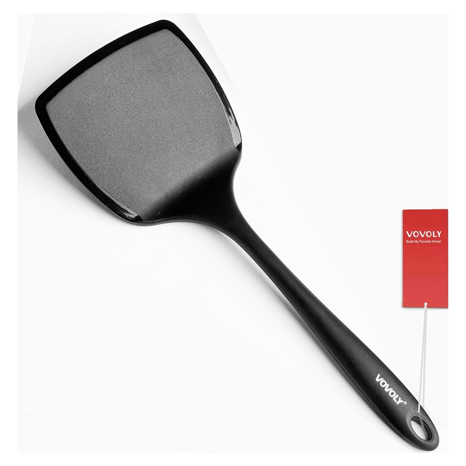 Espátula de Silicona Vovoly Extra Grande Negra para Cocina