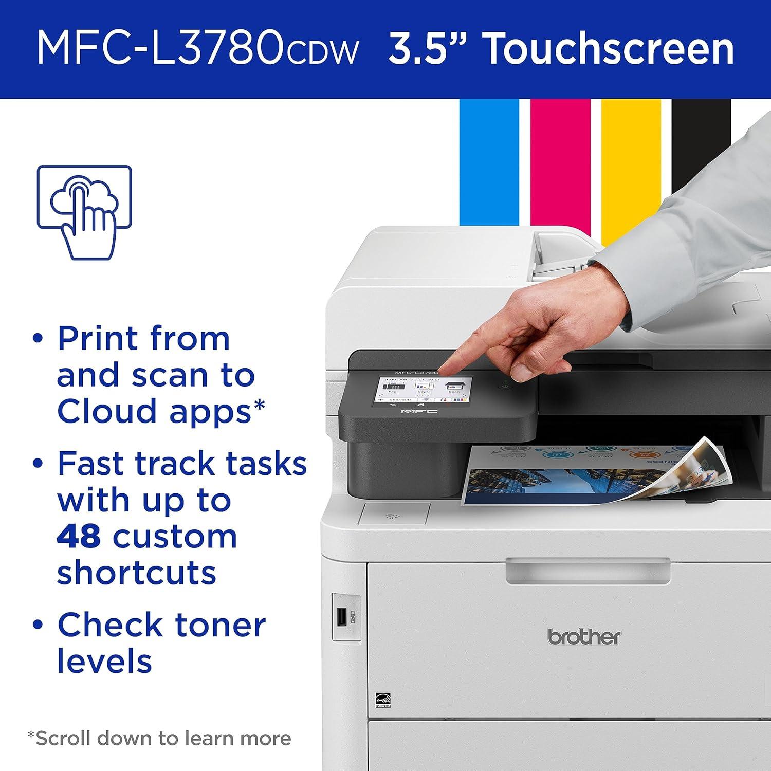 HL-L3300CDW Wireless Digital Color Multi-Function Printer with Laser Quality Output, Copy & Scan, Duplex, Mobile | Includes 2 Month Refresh Subscription Trial ¹, Works with Alexa