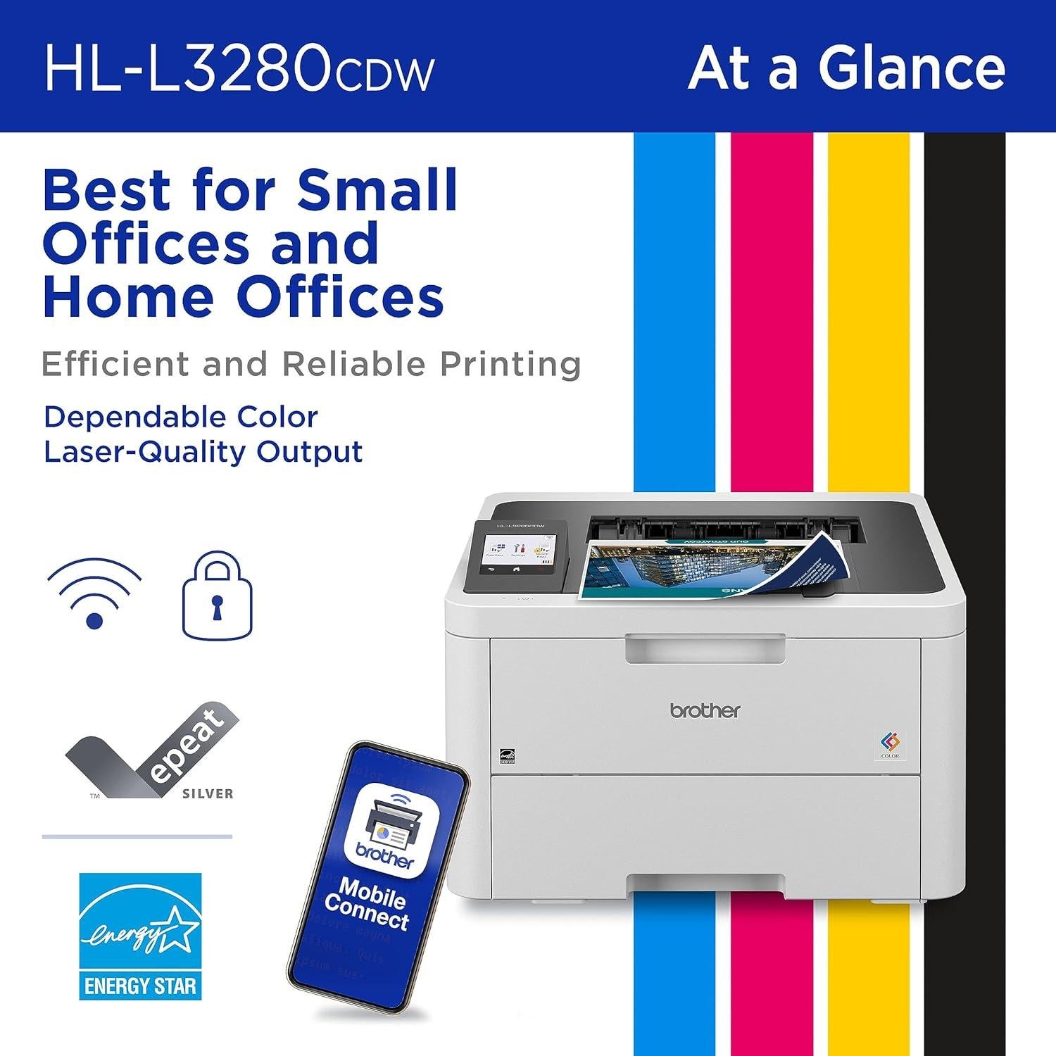 Impresora Color Láser Brother HL-L3280CDW Inalámbrica 27 ppm