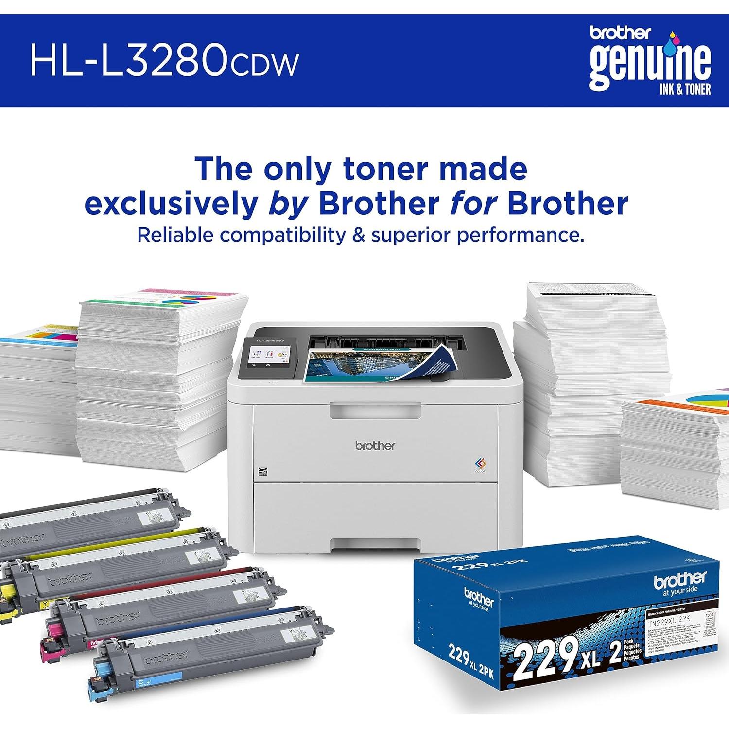 Impresora Color Láser Brother HL-L3280CDW Inalámbrica 27 ppm