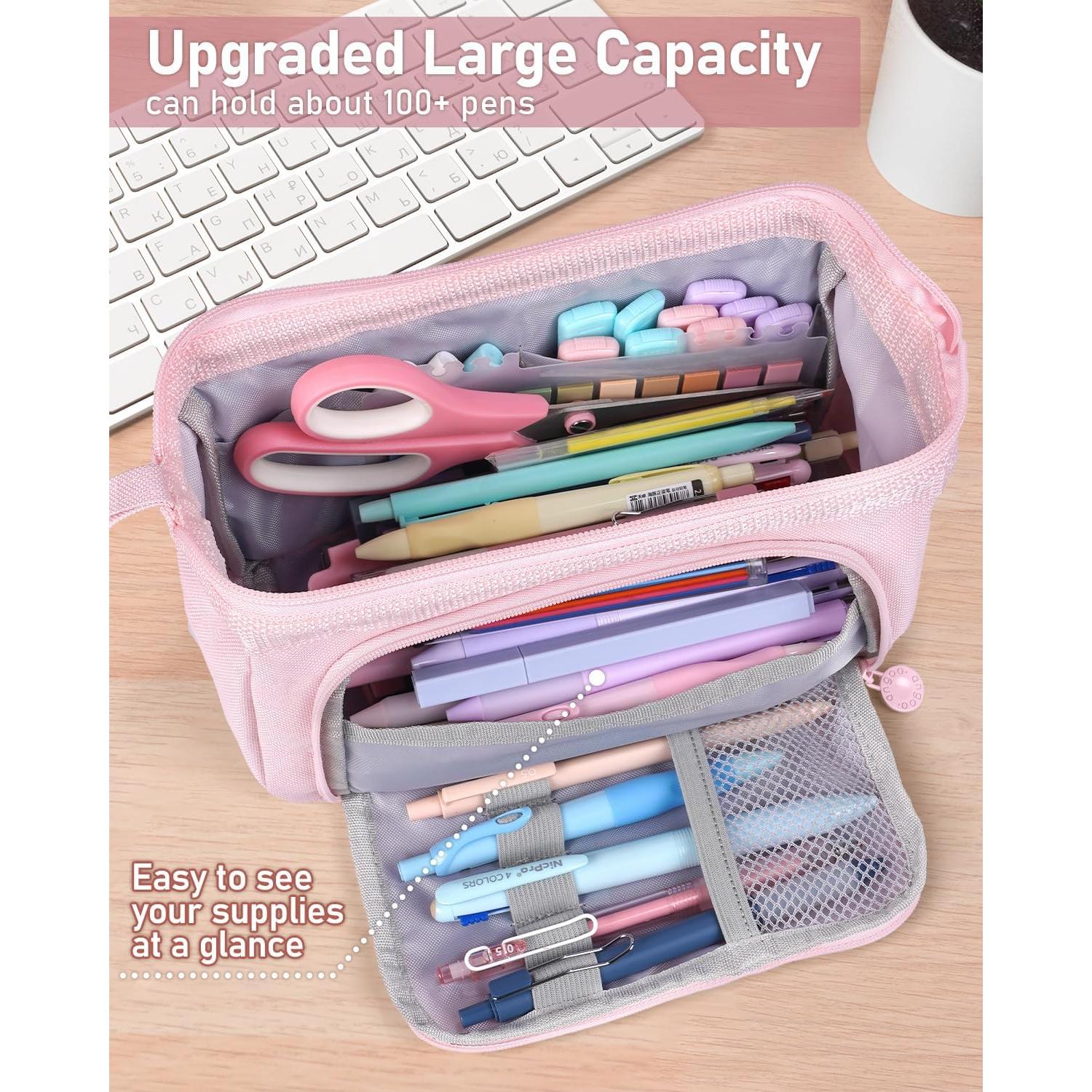 Set de Suministros Escolares Nicpro 78 PCS con Estuche Rosa