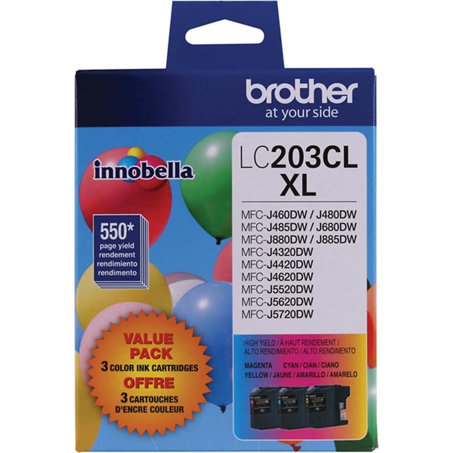 Cartucho de Tinta Color Brother LC2033PKS - Paquete de 3