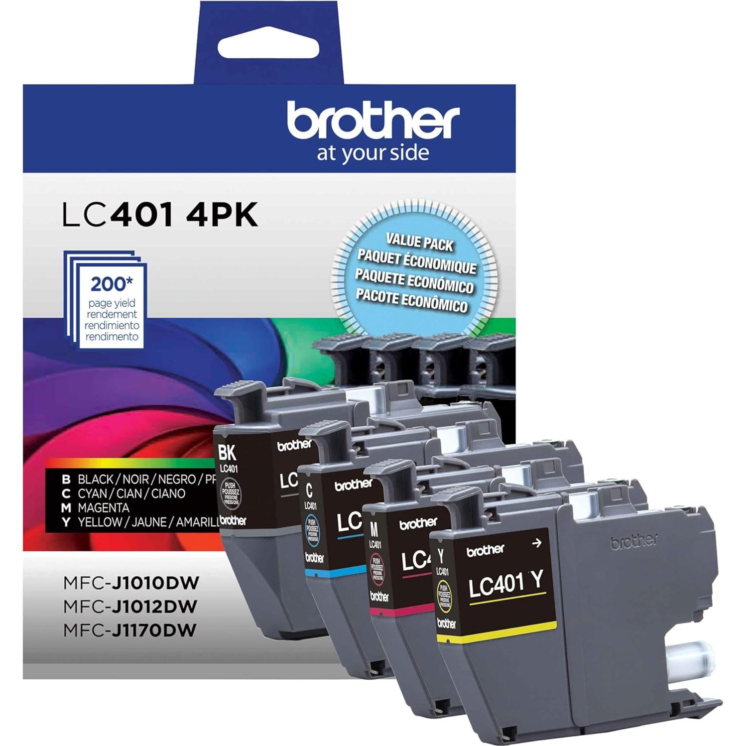Cartuchos de tinta Brother LC4014PKS - Negro, Cian, Magenta, Amarillo