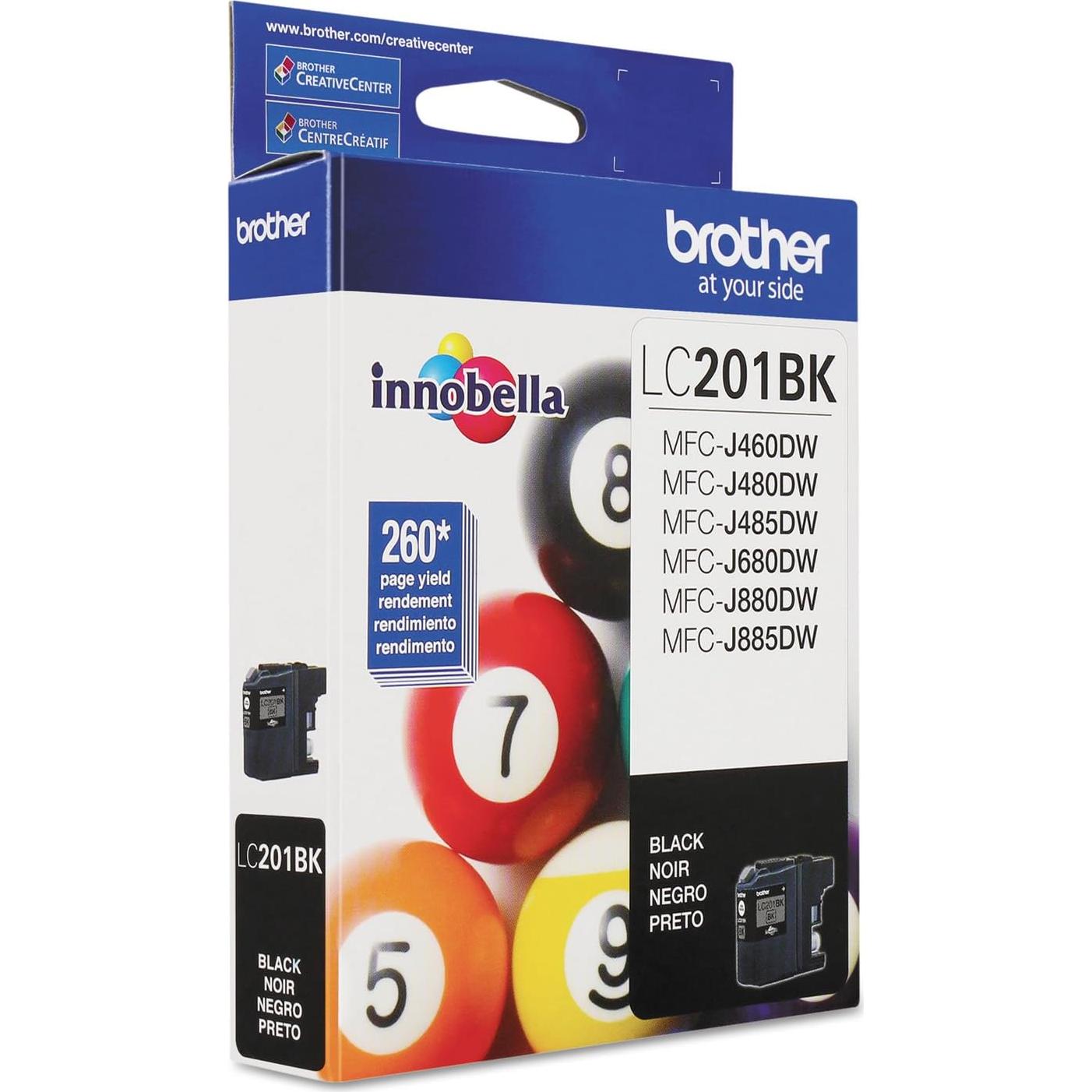 Cartucho de tinta negra Brother LC201BK - Rinde 260 páginas