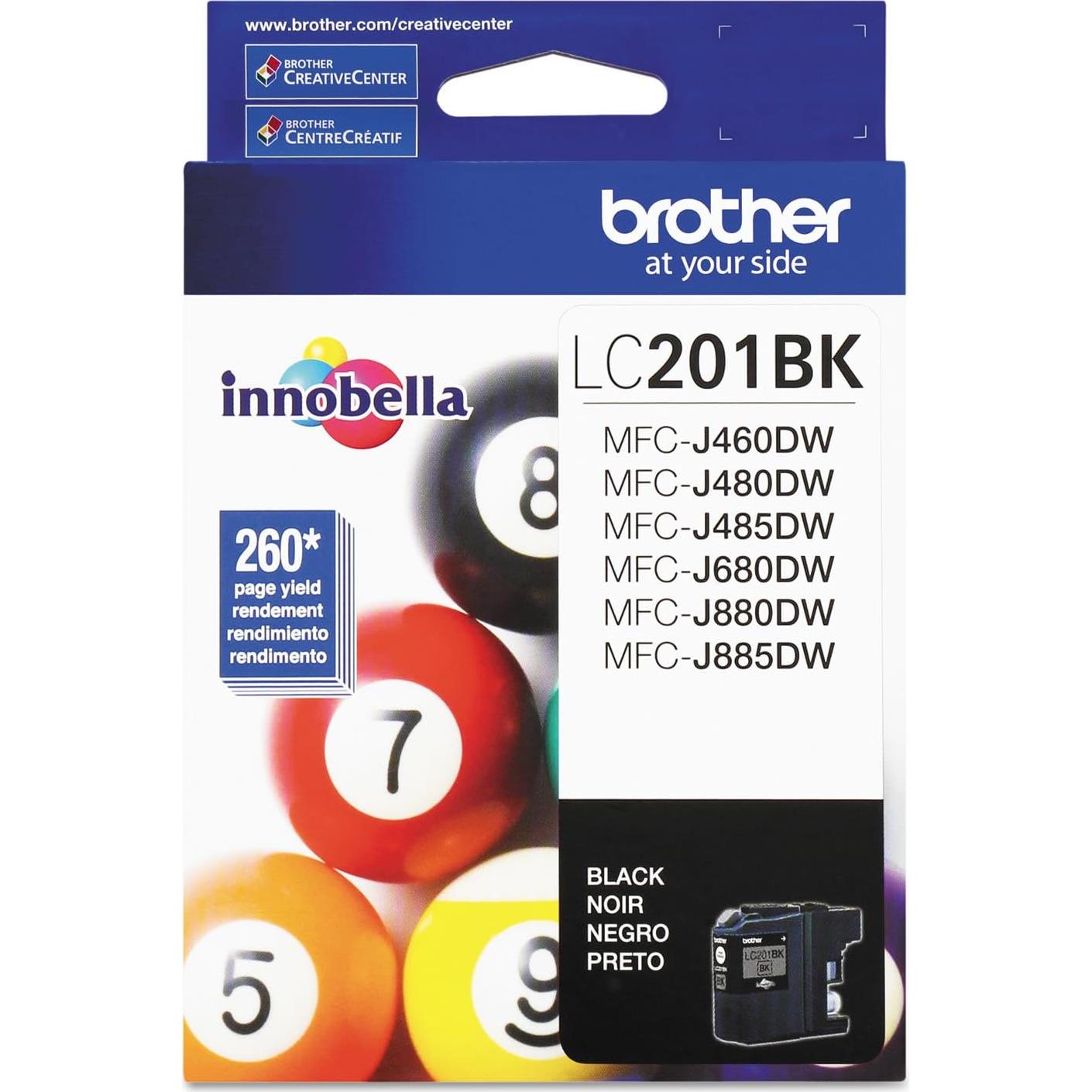 Cartucho de tinta negra Brother LC201BK - Rinde 260 páginas