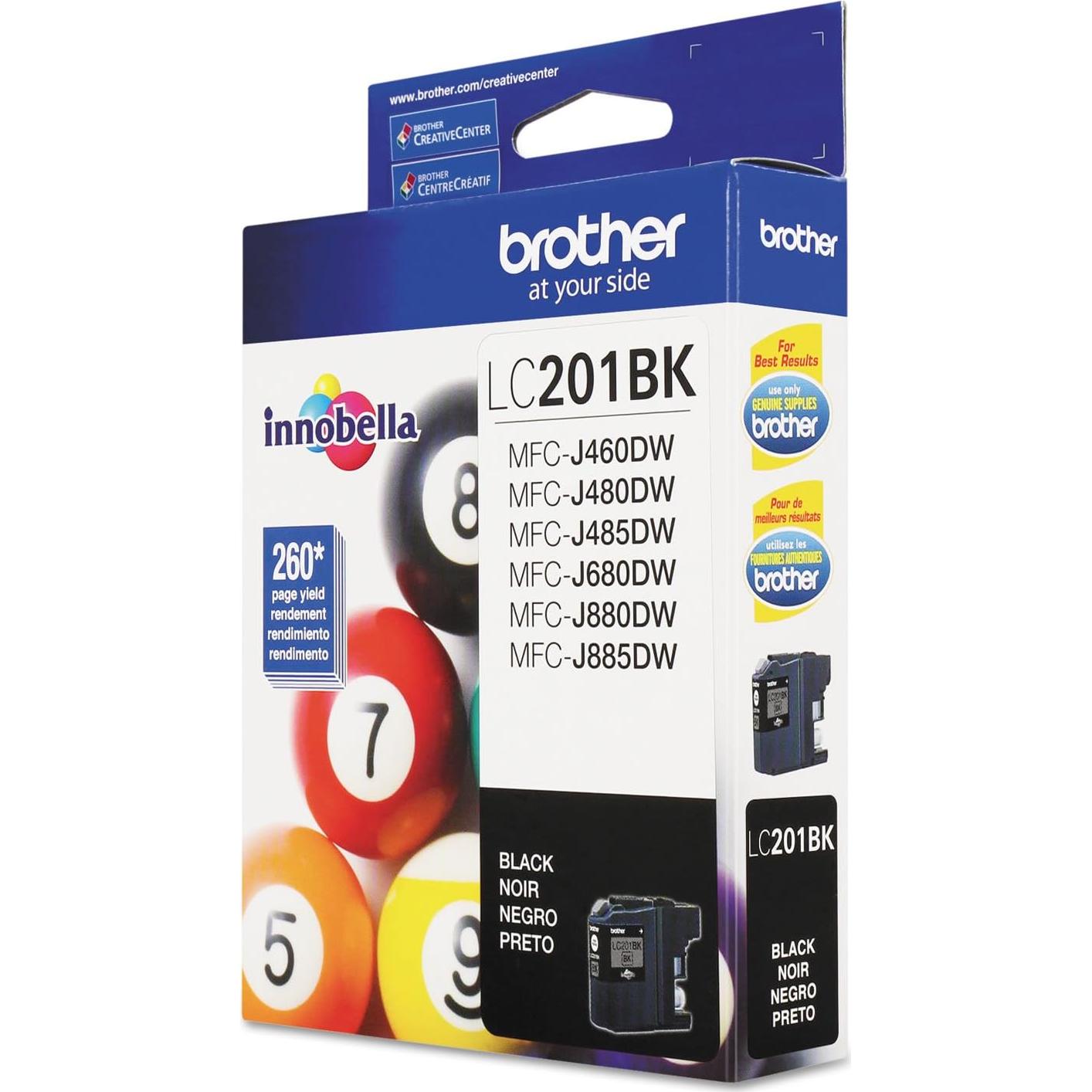 Cartucho de tinta negra Brother LC201BK - Rinde 260 páginas