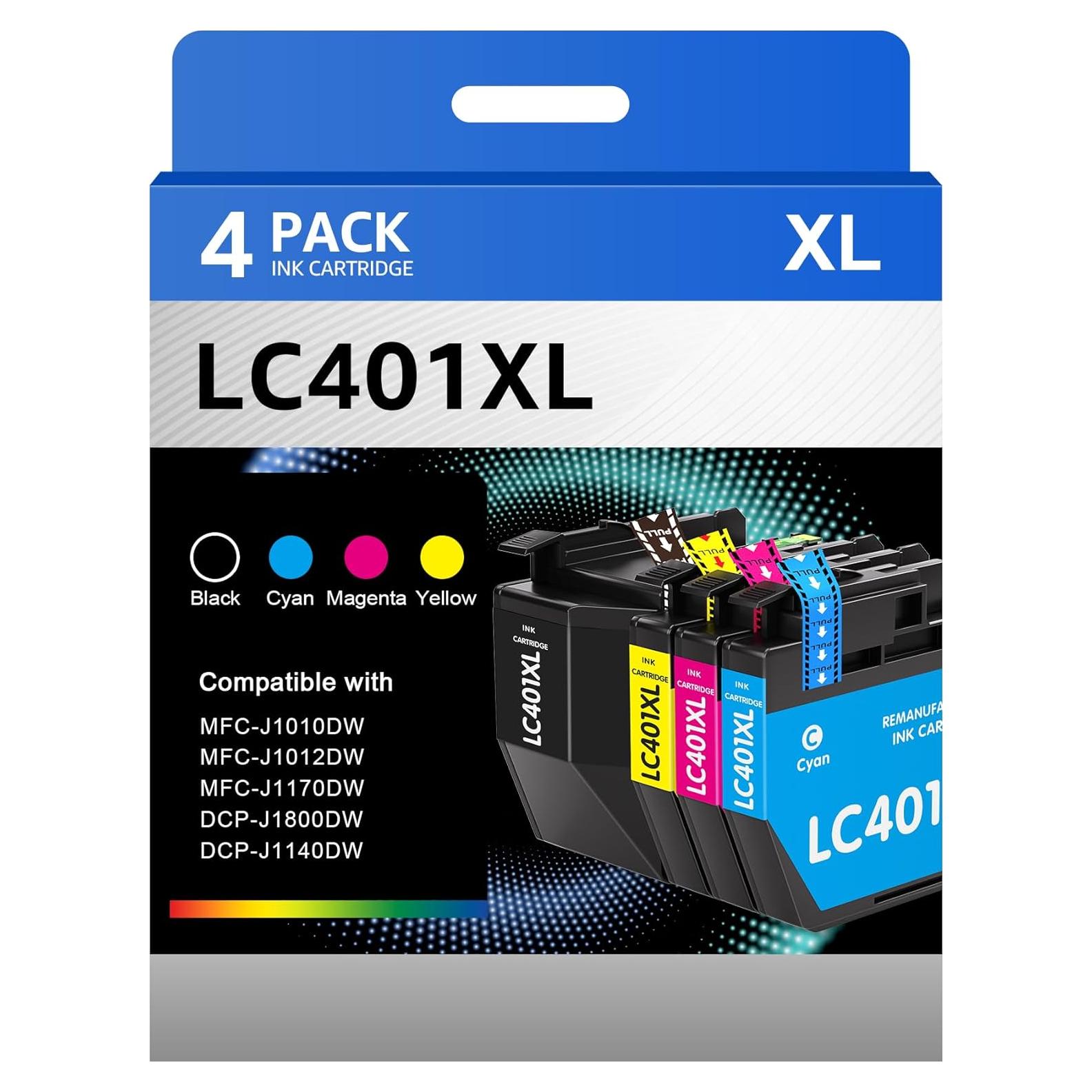 Cartuchos de tinta Valinkso LC401XL compatibles para Brother