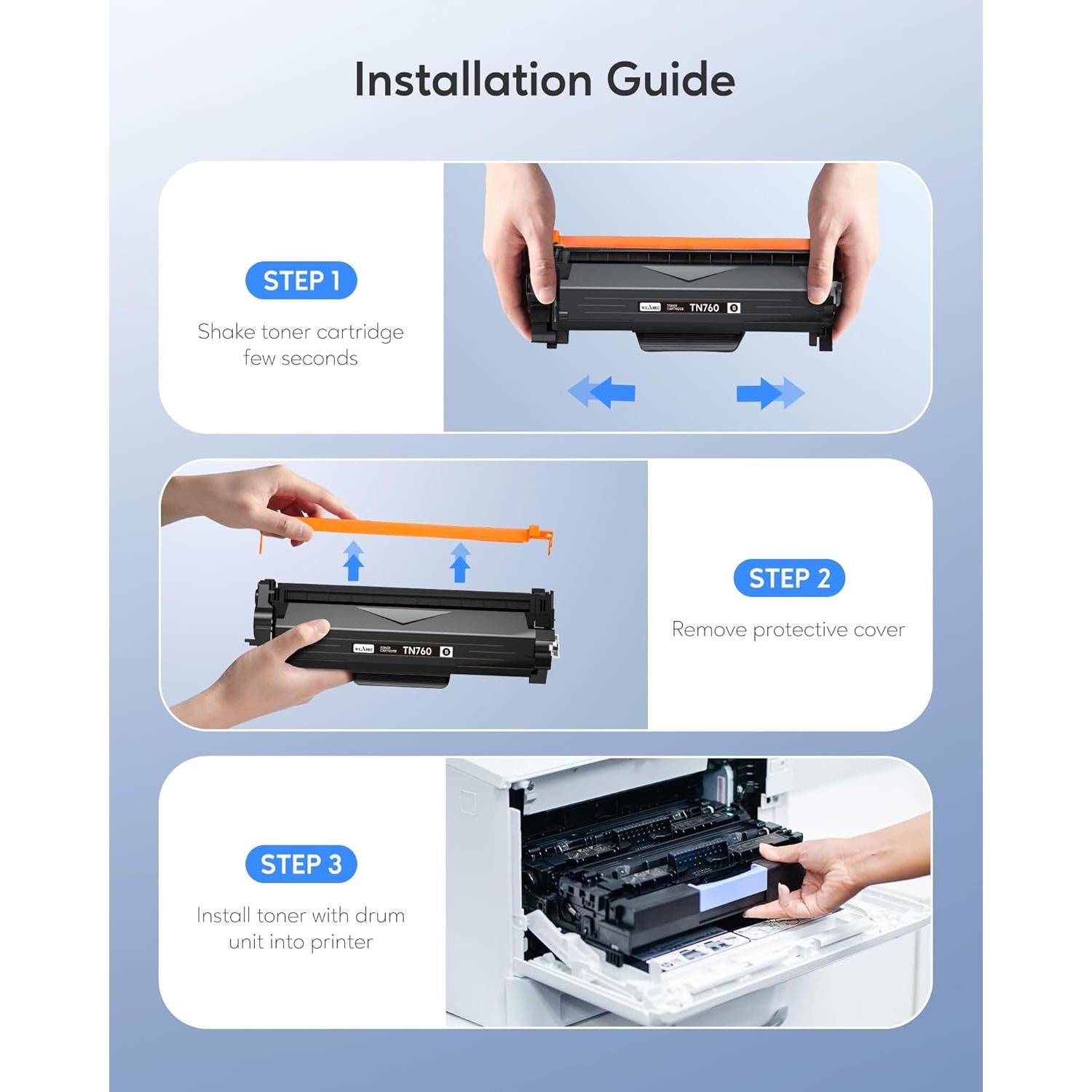 Cartuchos de Tóner TN760 Compatibles Brother - 2 Paquete