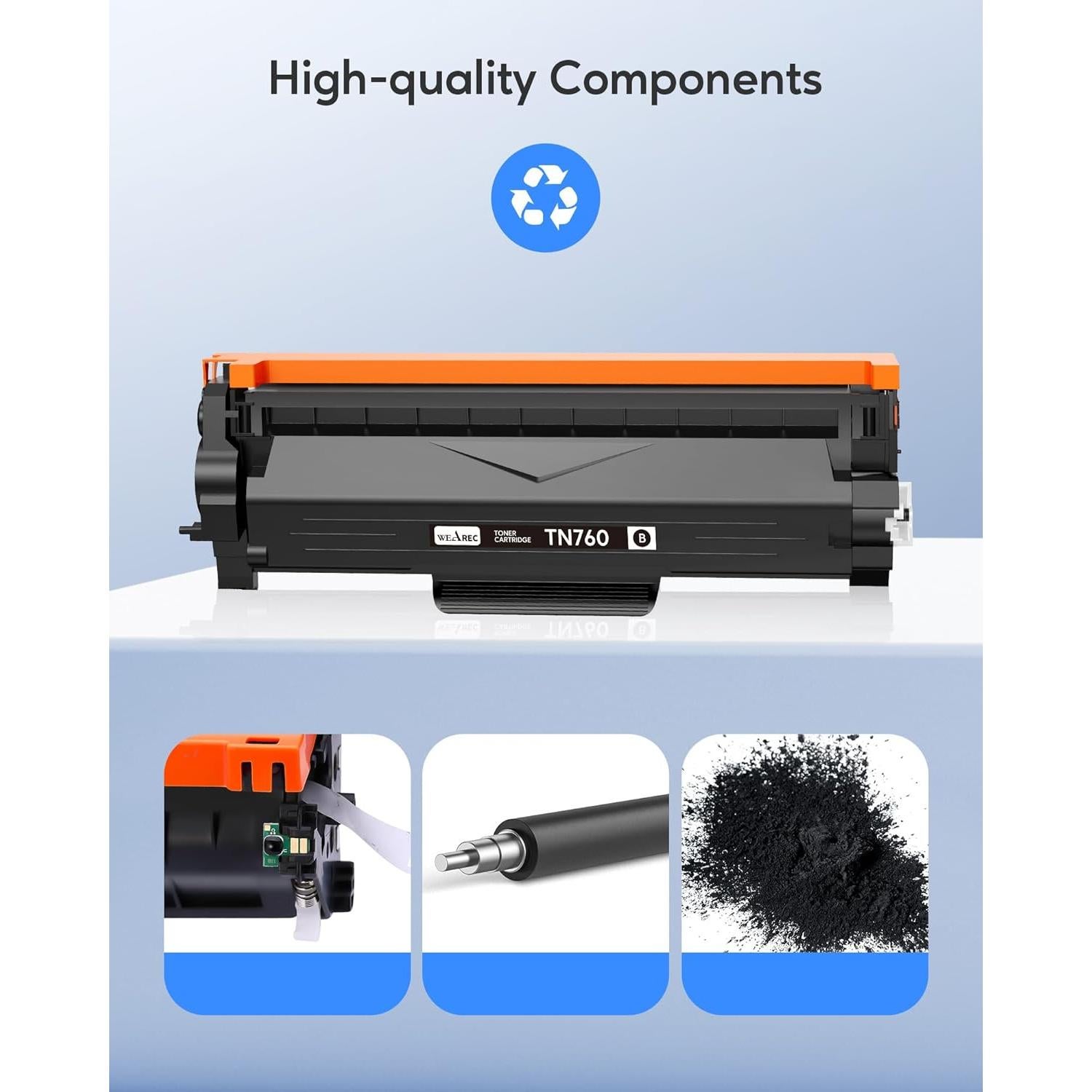 Cartuchos de Tóner TN760 Compatibles Brother - 2 Paquete