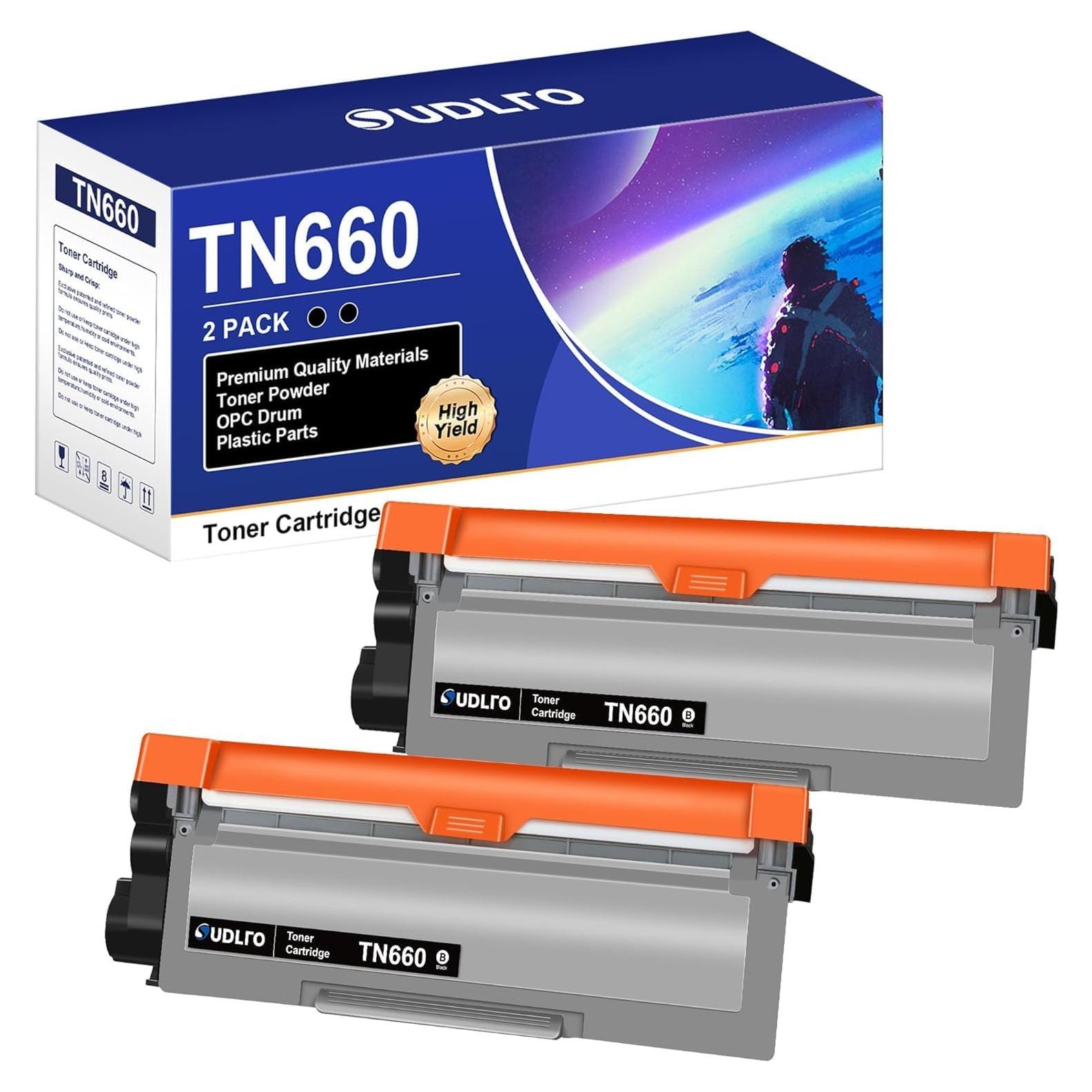 Cartucho de Tóner Compatible SUDLTO TN660 Negro - Paquete de 2