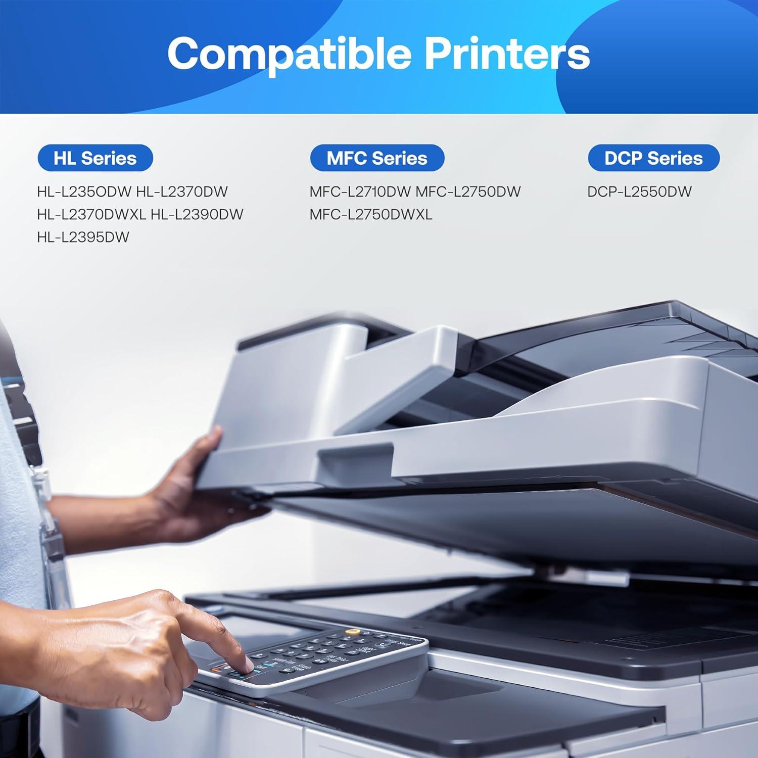 Compatible Toner Cartridge Replacement for Brother TN760 TN-760 TN730 with HL-L2350DW HL-L2370DW MFC-L2750DW DCP-L2550DW Printer (Black 4 Pack)