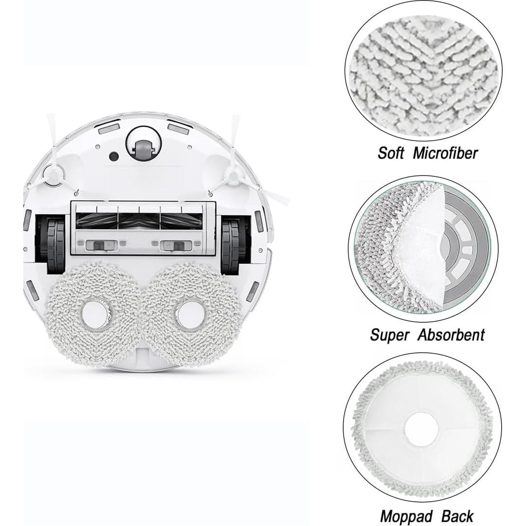 12 Almohadillas de Mopa Microfibra para Ecovacs Deebot T30s
