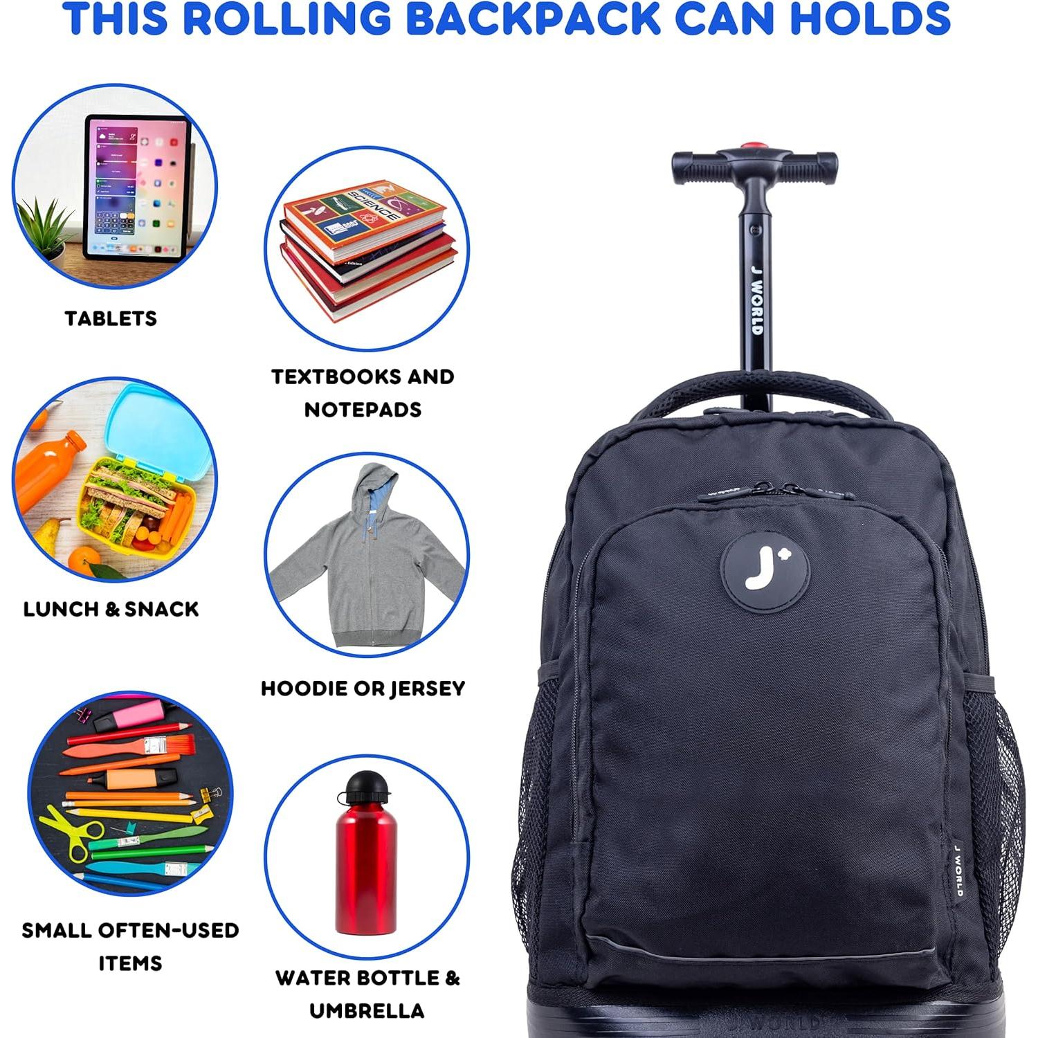 Mochila Rodante J World New York RBS-17 Negra 1.59 kg