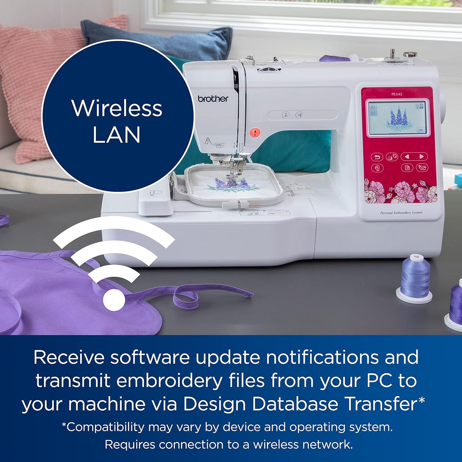 Máquina de Bordar Brother PE545 Inalámbrica 135 Diseños 10x10cm